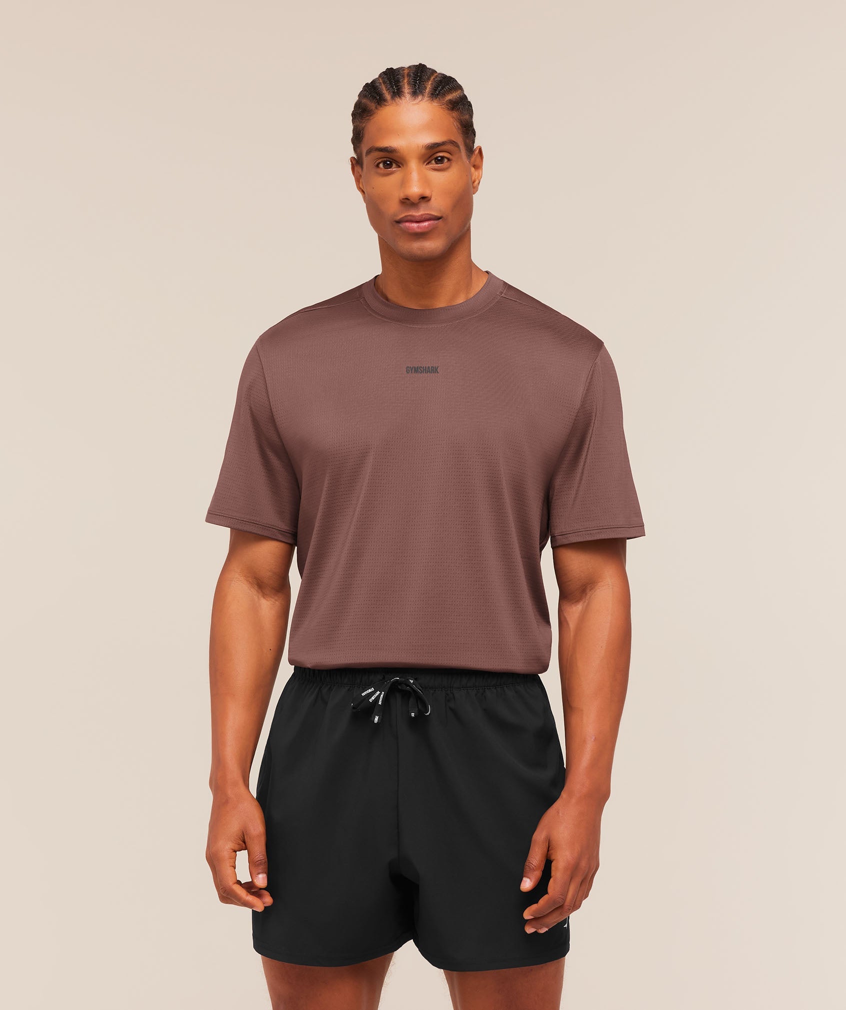 Gymshark Train T-Shirt 'Espresso Brown'