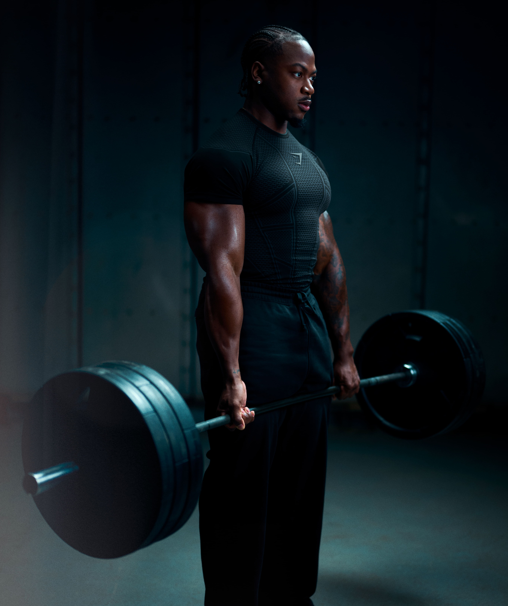 Gymshark Onyx V1 T-Shirt 'Black Onyx Grey'