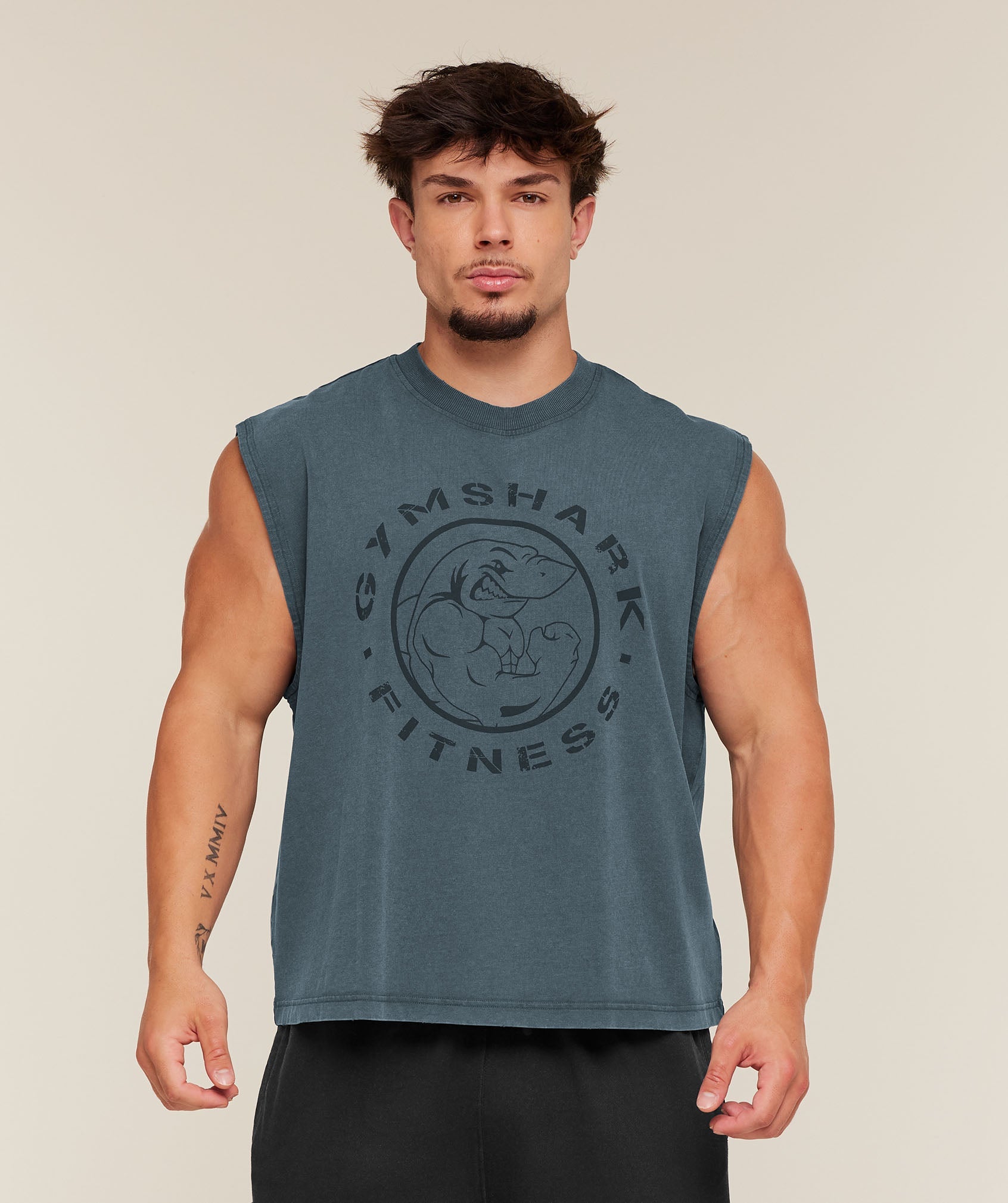 Gymshark Vintage Legacy Tank 'Stealth Blue'