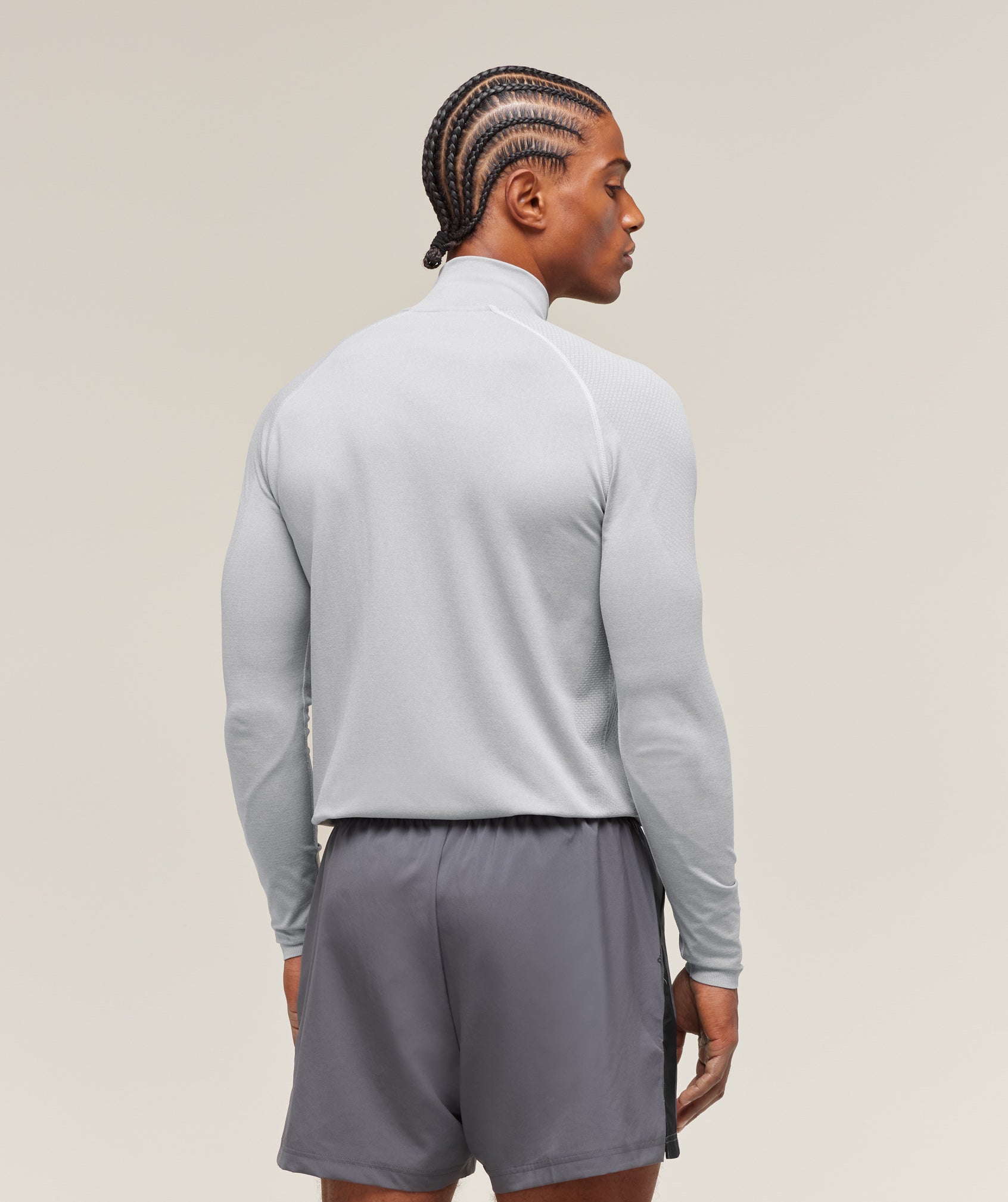 Gymshark Vital 1/4 Zip 'Light Grey Smokey Grey'