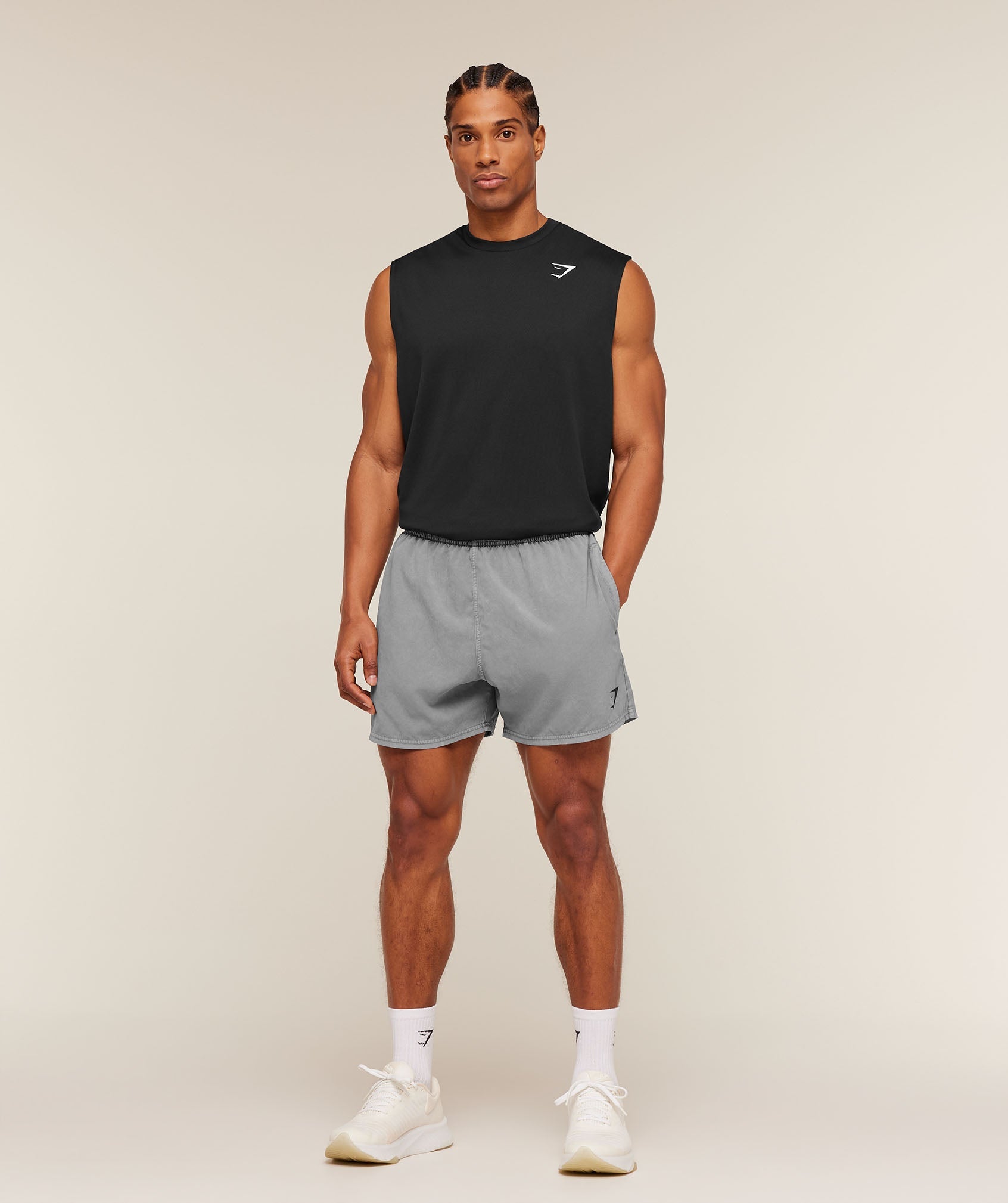 Gymshark Washed Pastels Shorts 'Black Wash'