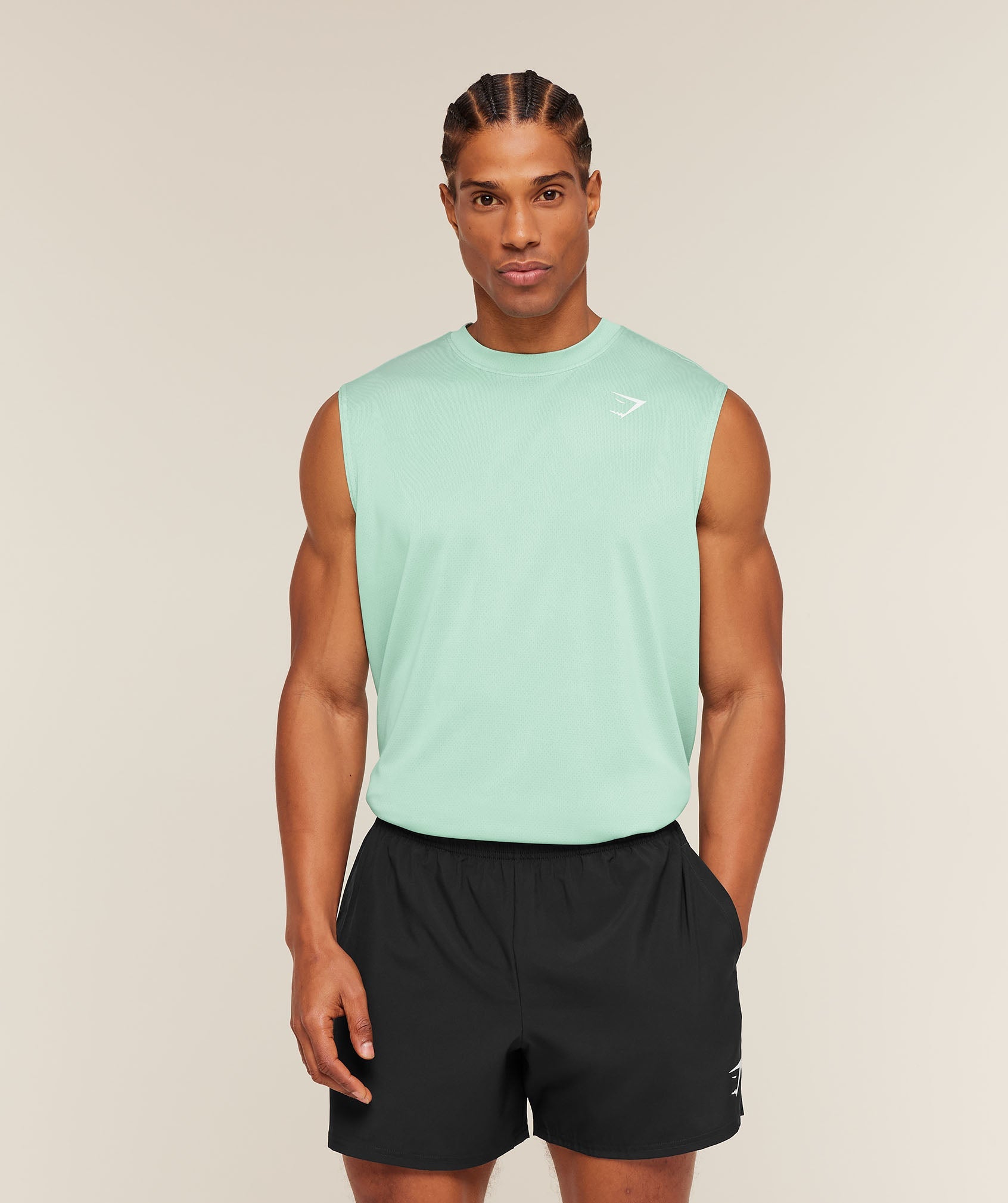 Gymshark Washed Pastels Tank 'Soft White Wash'