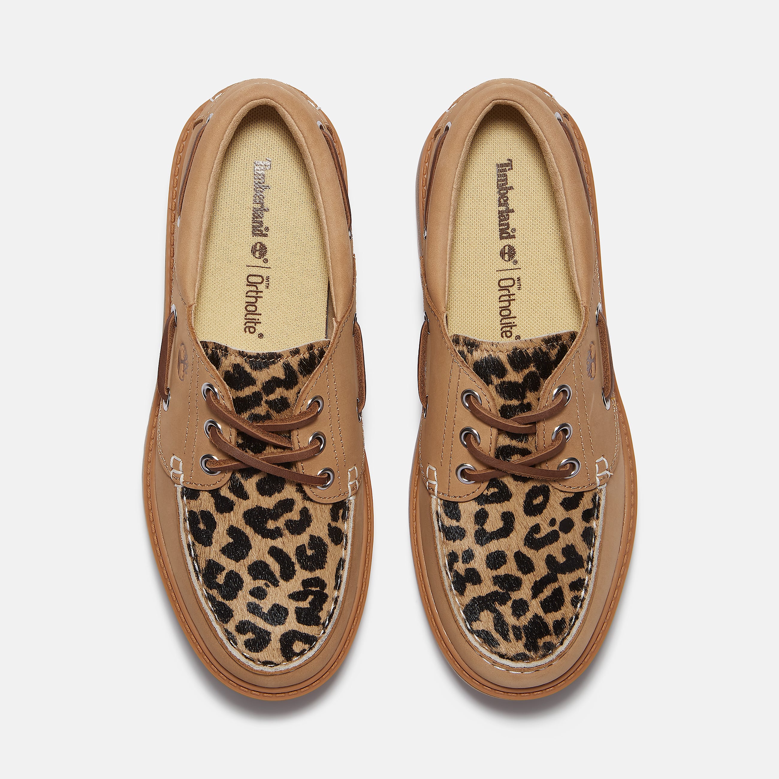 Timberland Women's Stone Street Platform Buckle Shoe 'Leopard Print/Beige Nubuck'
