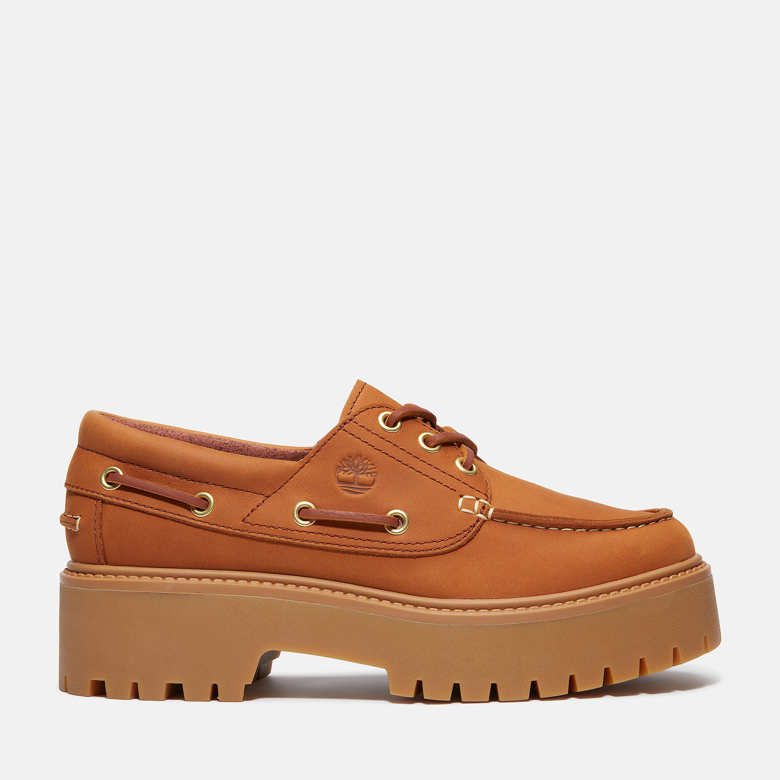 Timberland Women's Stone Street Platform Buckle Shoe 'Rust Nubuck'