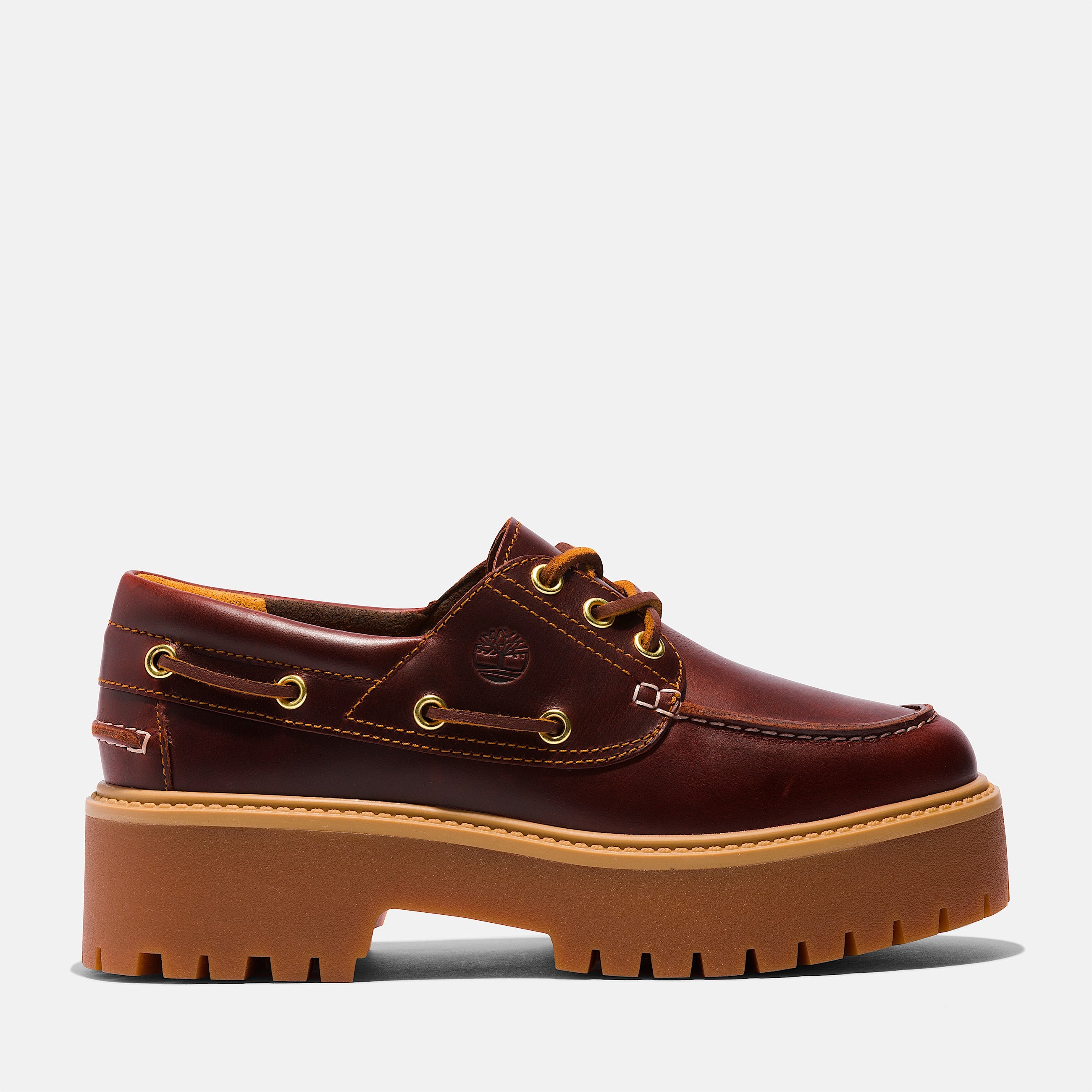 Timberland Women's Stone Street Platform Buckle Shoe 'Root Beer'