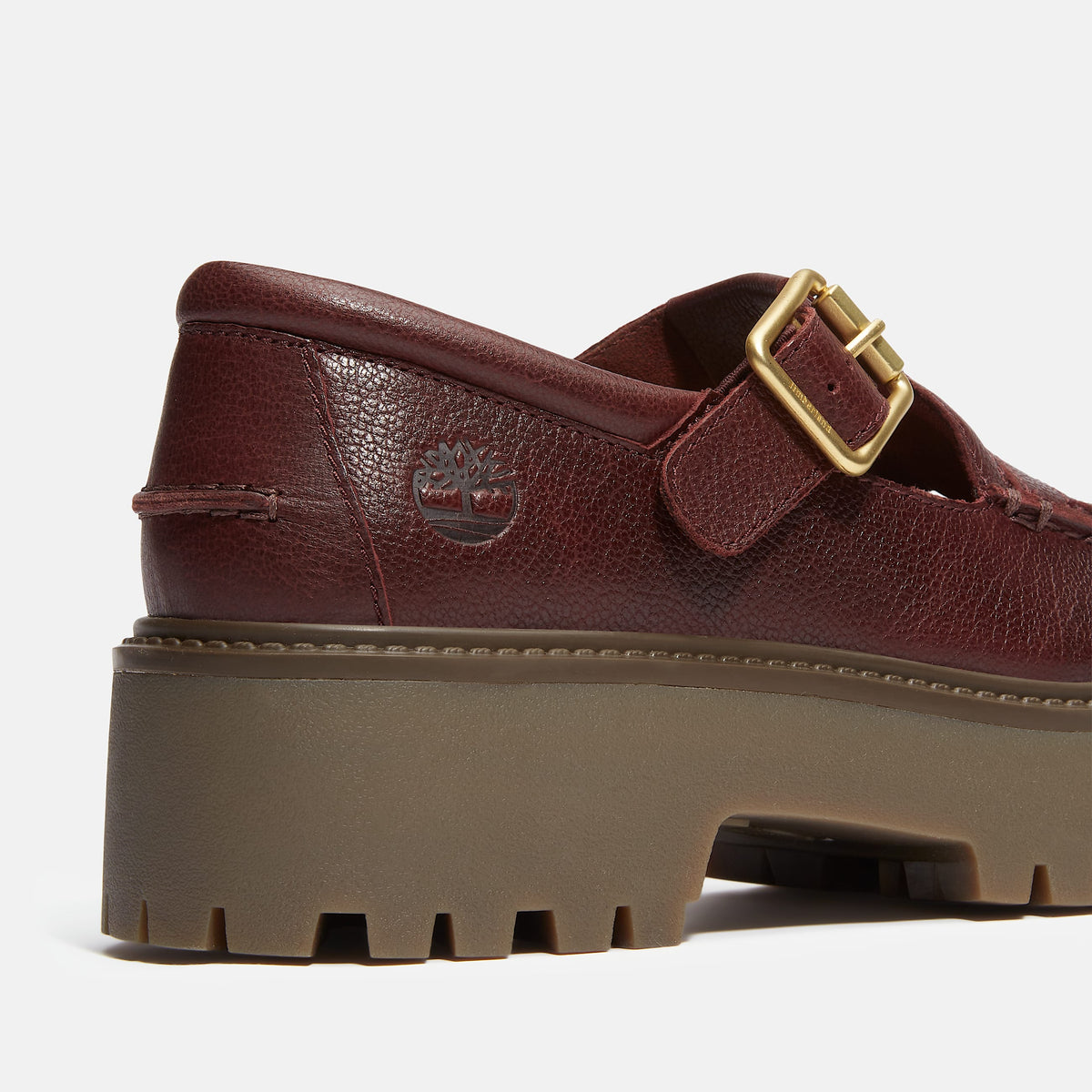 Timberland Women's Stone Street Platform Buckle Shoe 'Burgundy Full-Grain'