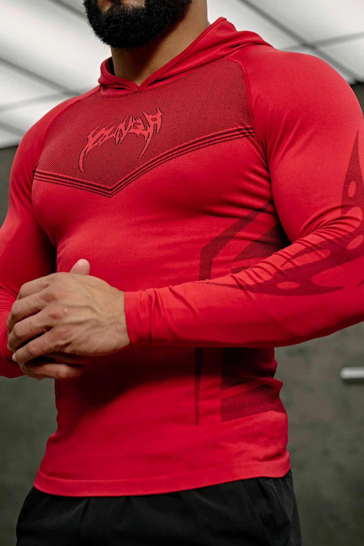 Young La 8062 - Warrior Compression Hoodies 'Red'