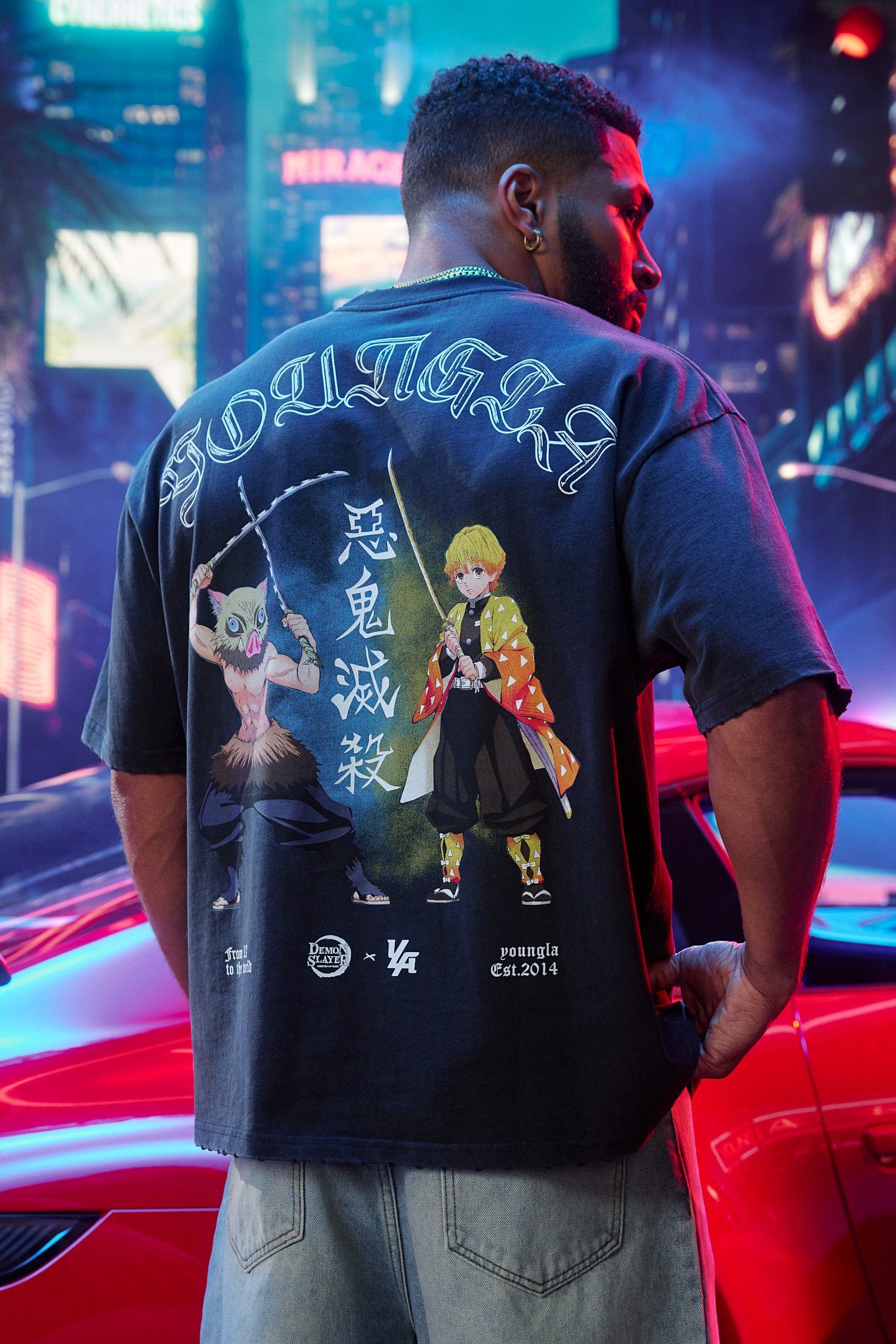YoungLA 4266 - Demon Slayer: Kimetsu no Yaiba - Character Tees 'Swordsmen Duo'