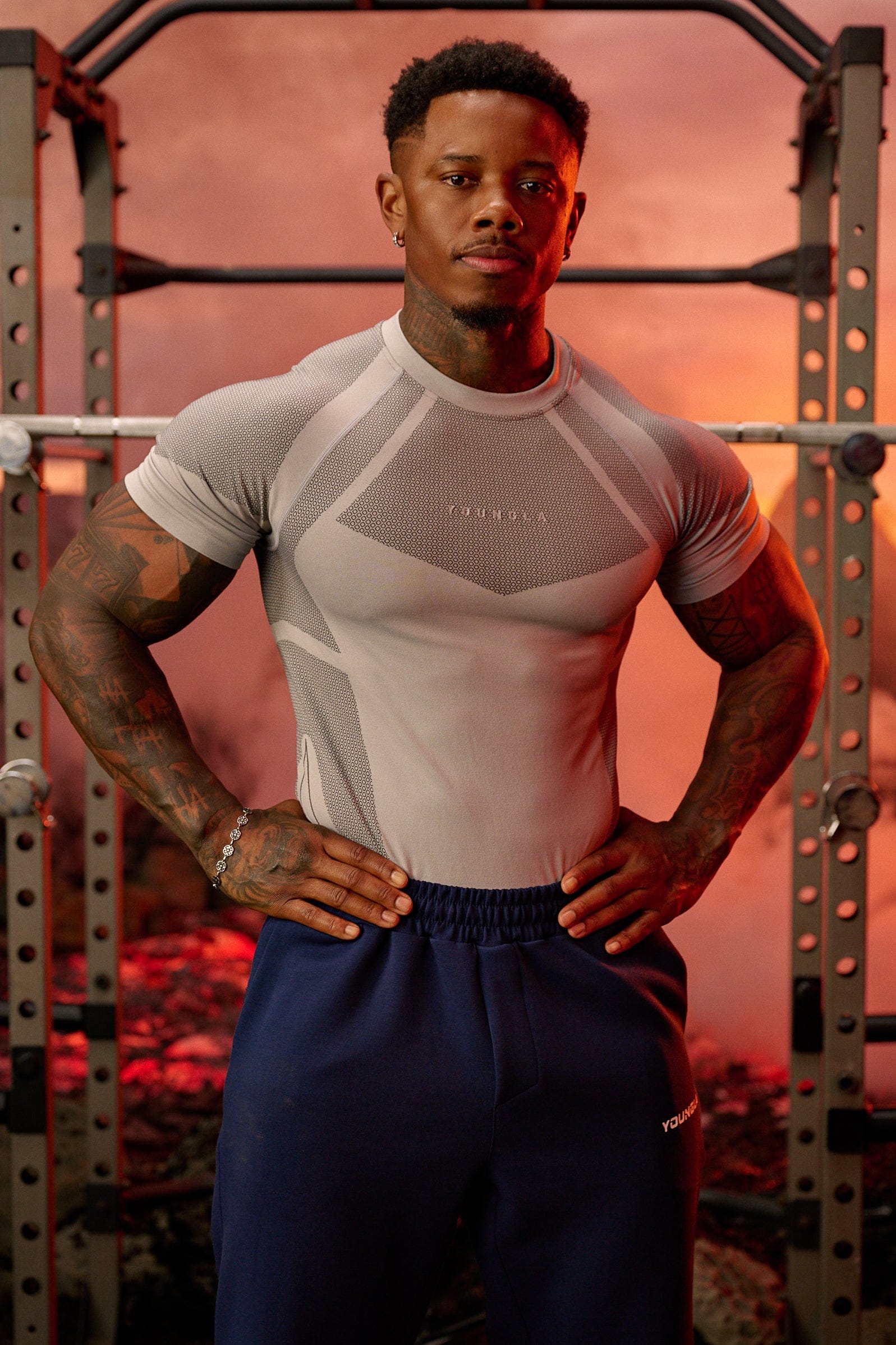 YoungLA 4294 - Apex Compression Tees 'Grey'