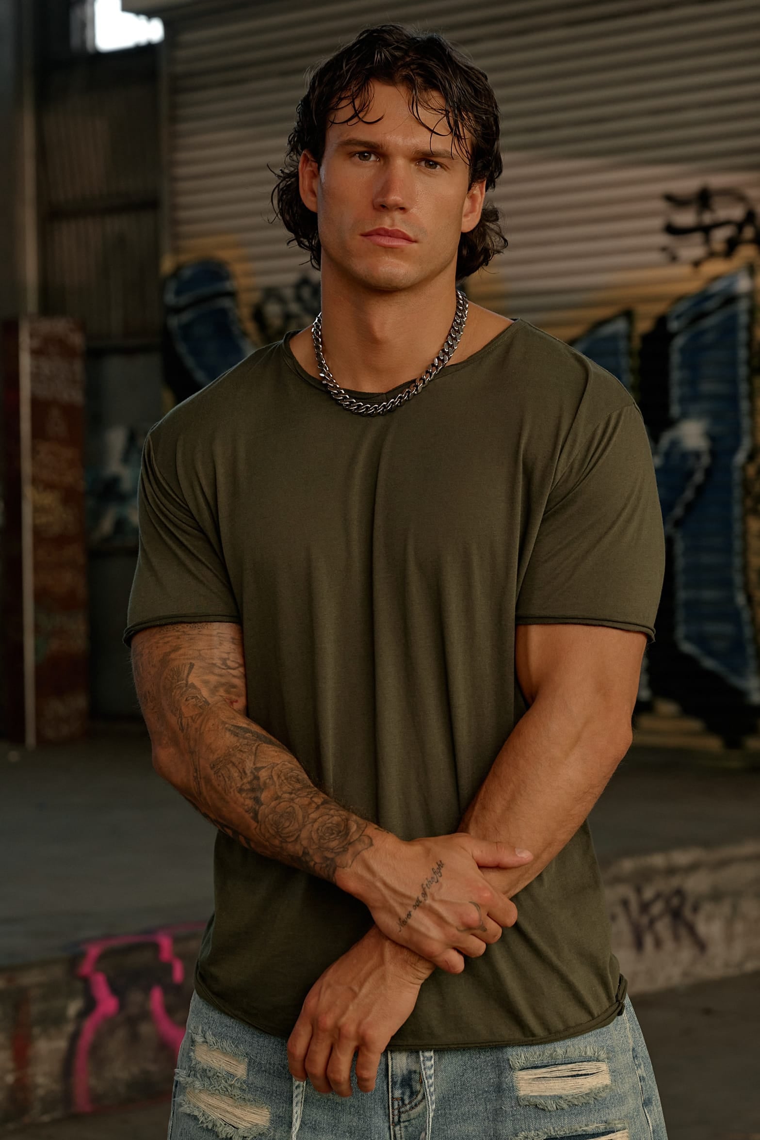 Young La 4323 - After Hours Tee 'Olive'