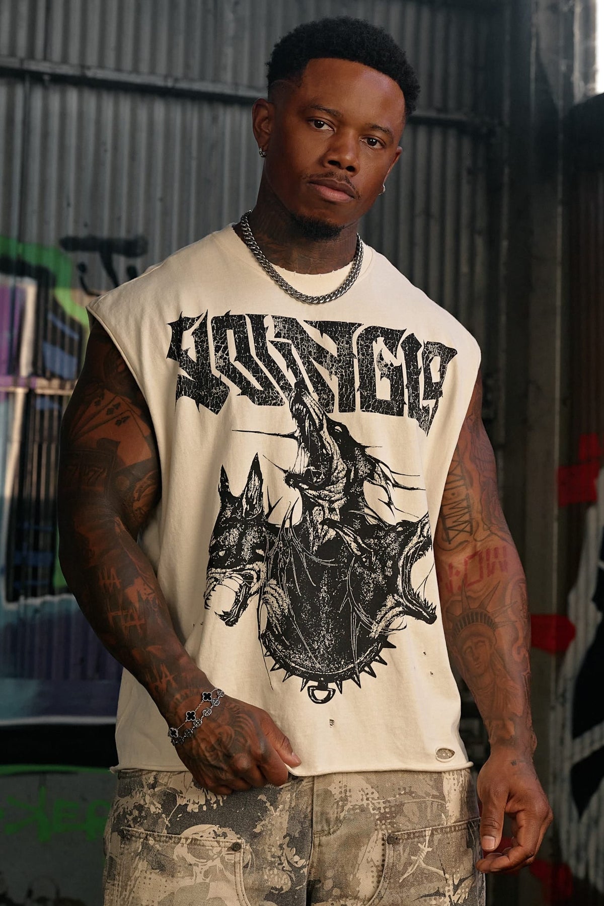 YoungLA 3093 - Unleashed Cut-Offs 'Off-White'