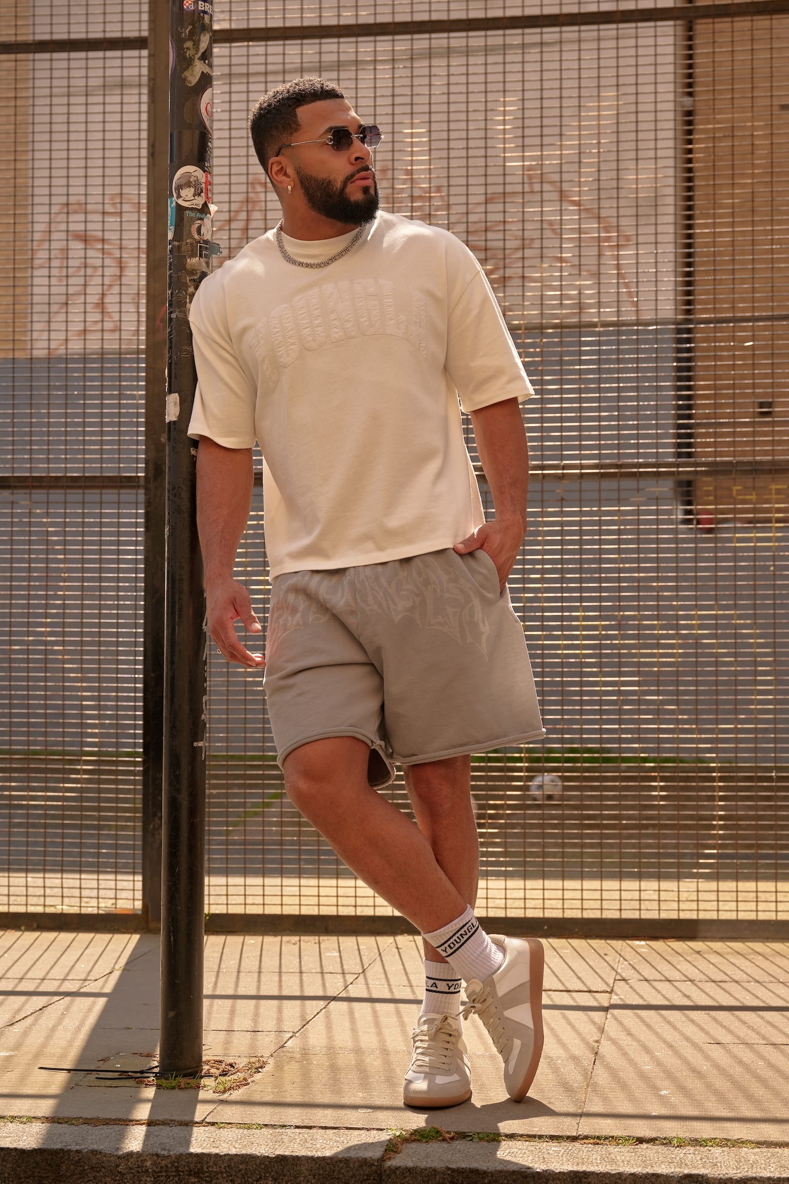 Young La 1045 - Ember Shorts 'Grey Wash'