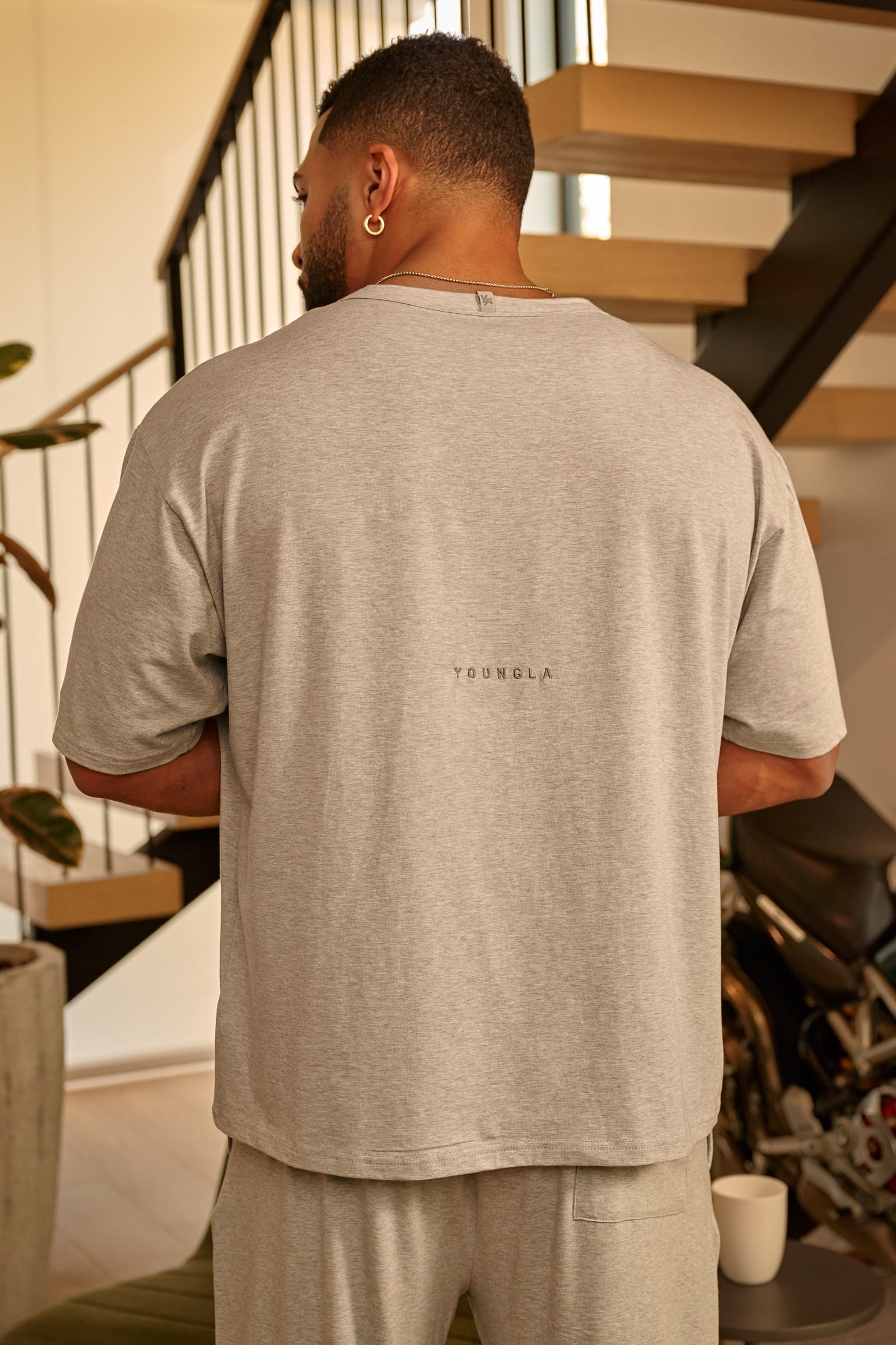 Young La 4039 - Sleepwear Tees 'Heather Grey'