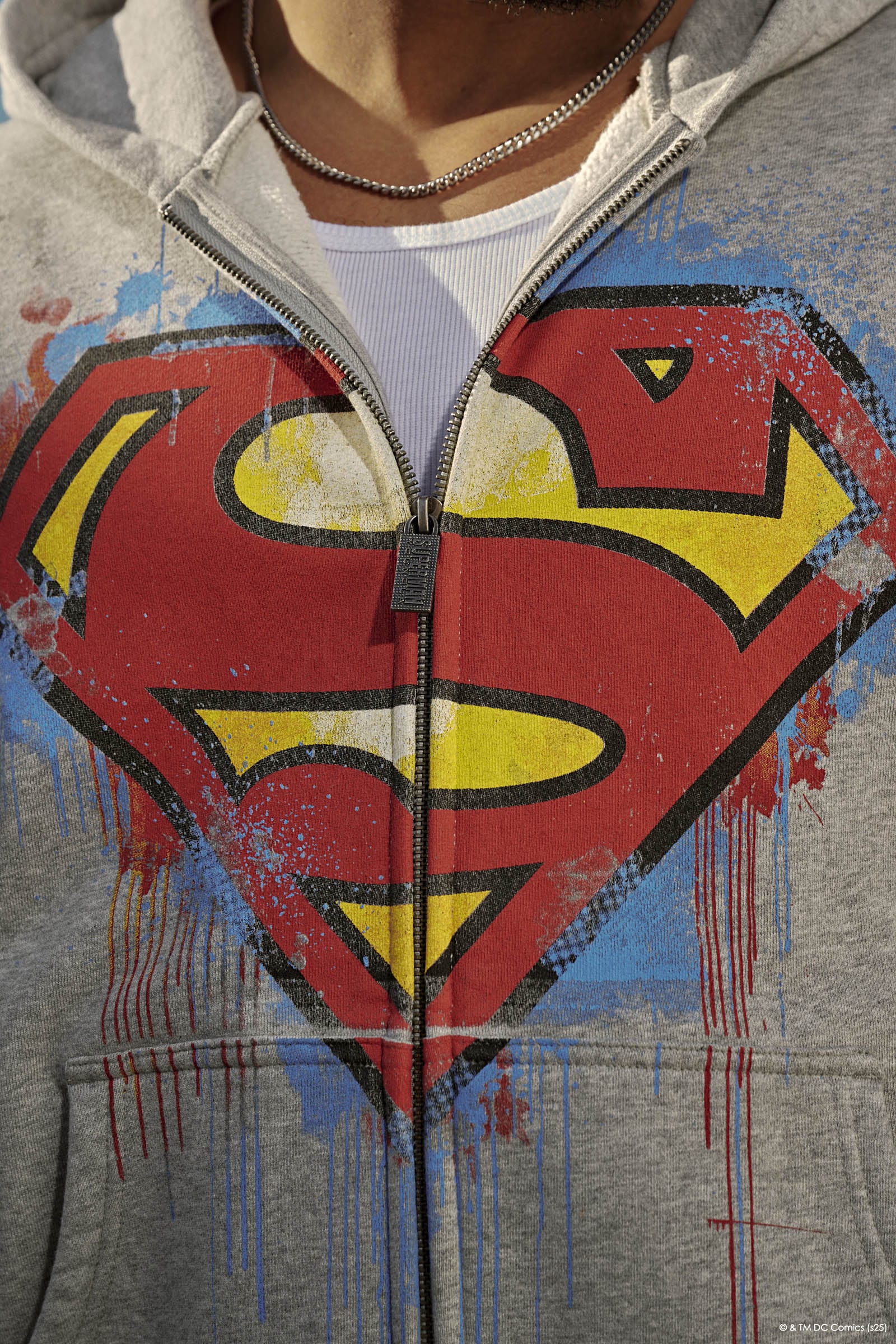 YoungLa 5011 - Superman Drip Zip-Ups 'Heather Grey'