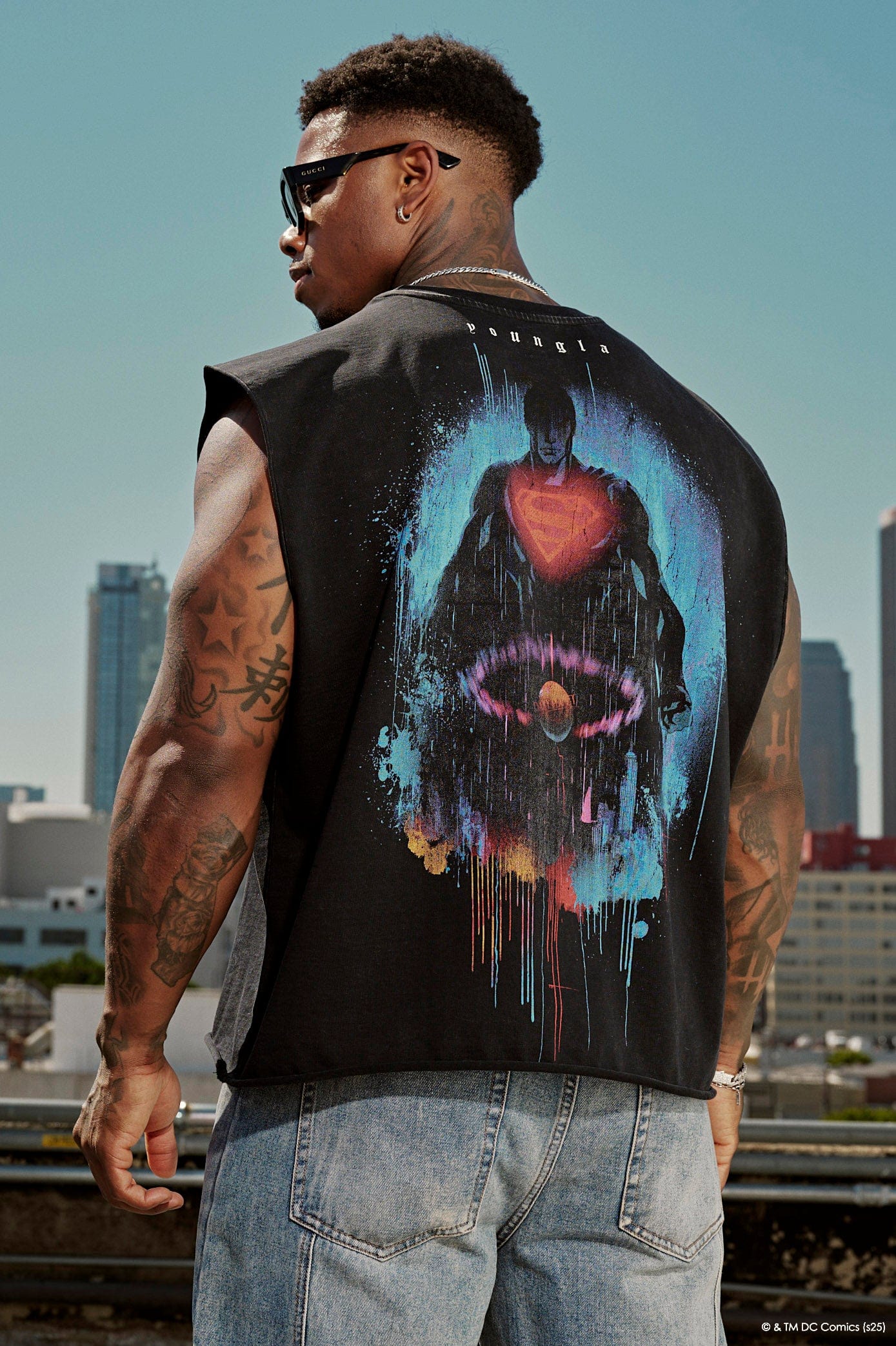 Young La 3004 - Superman Cut-Offs 'The Painting'