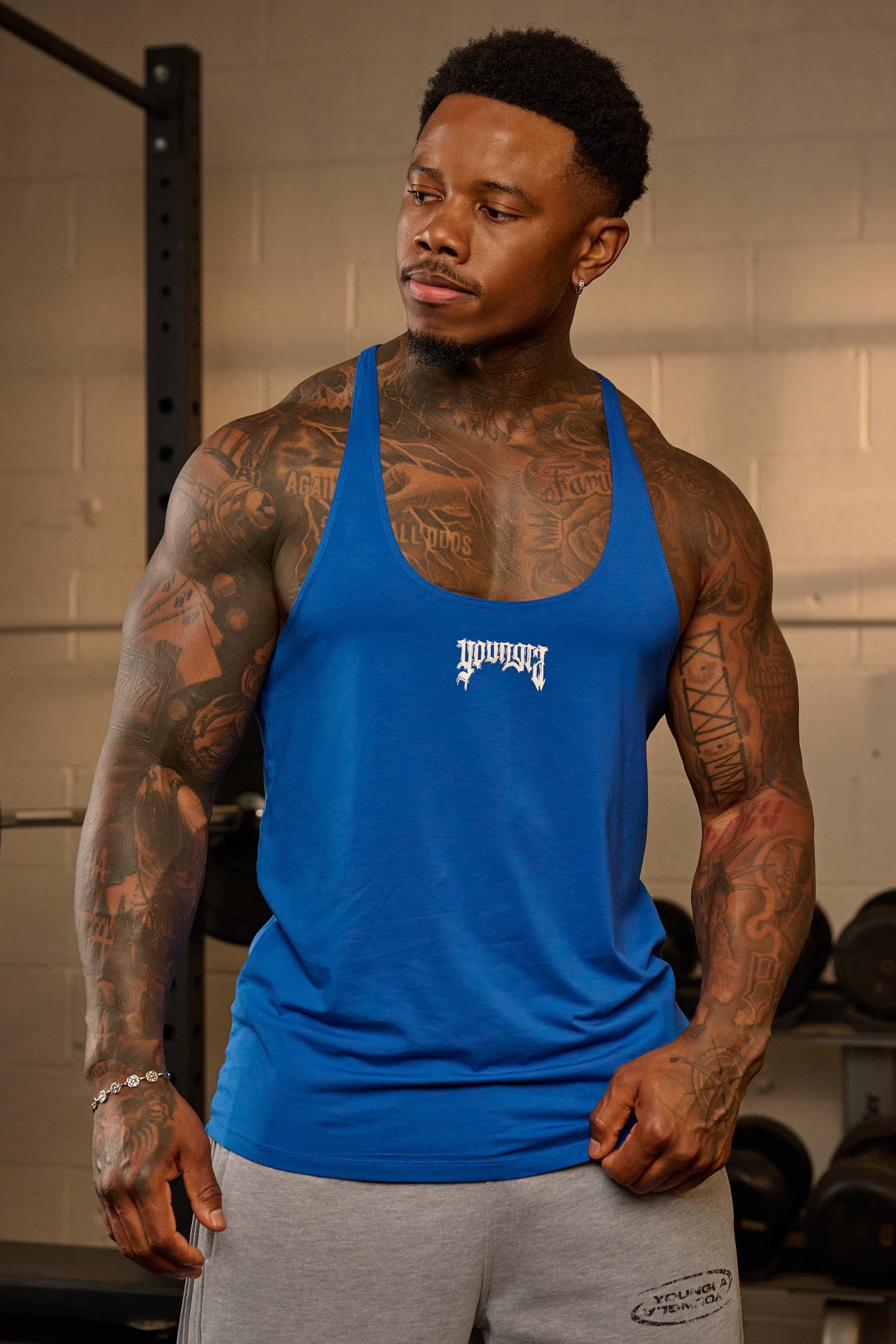 YoungLA 3074 - Thin Strap Stringers 'Blue'