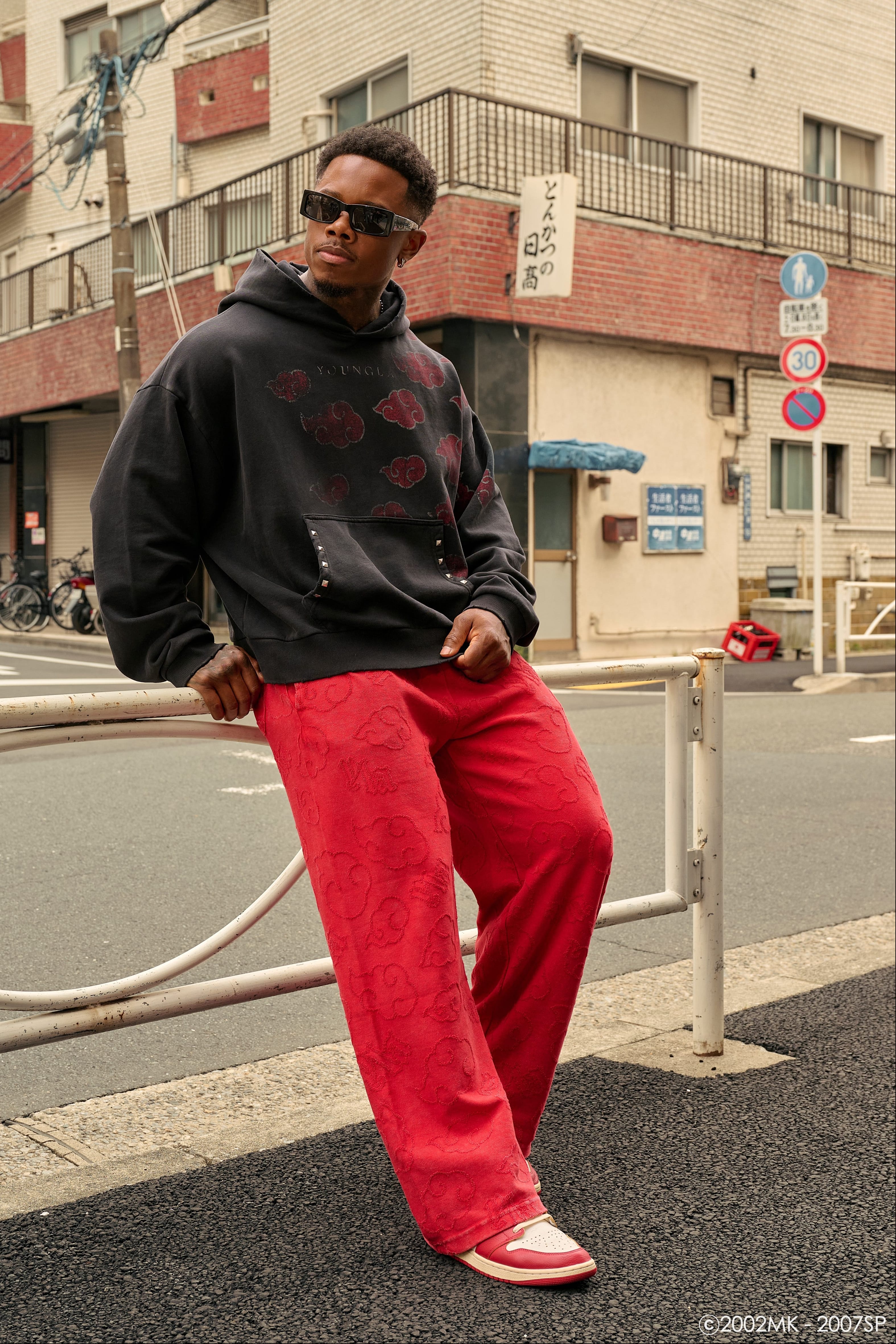 YoungLa 2109 - Naruto Cloud Sweats 'Red Wash'