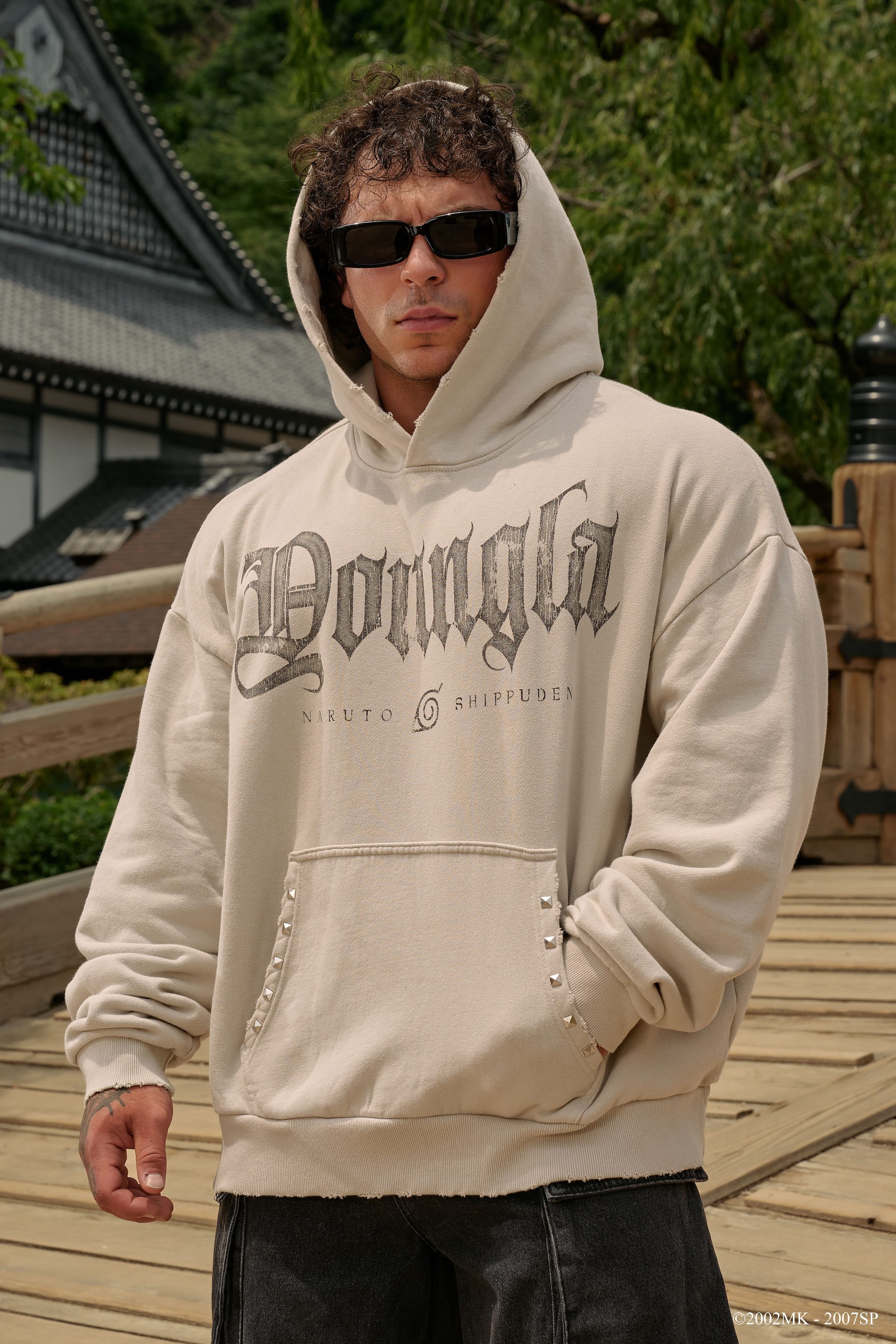 YoungLa 5083 - Naruto Stud Artwork Hoodies 'Kakashi'