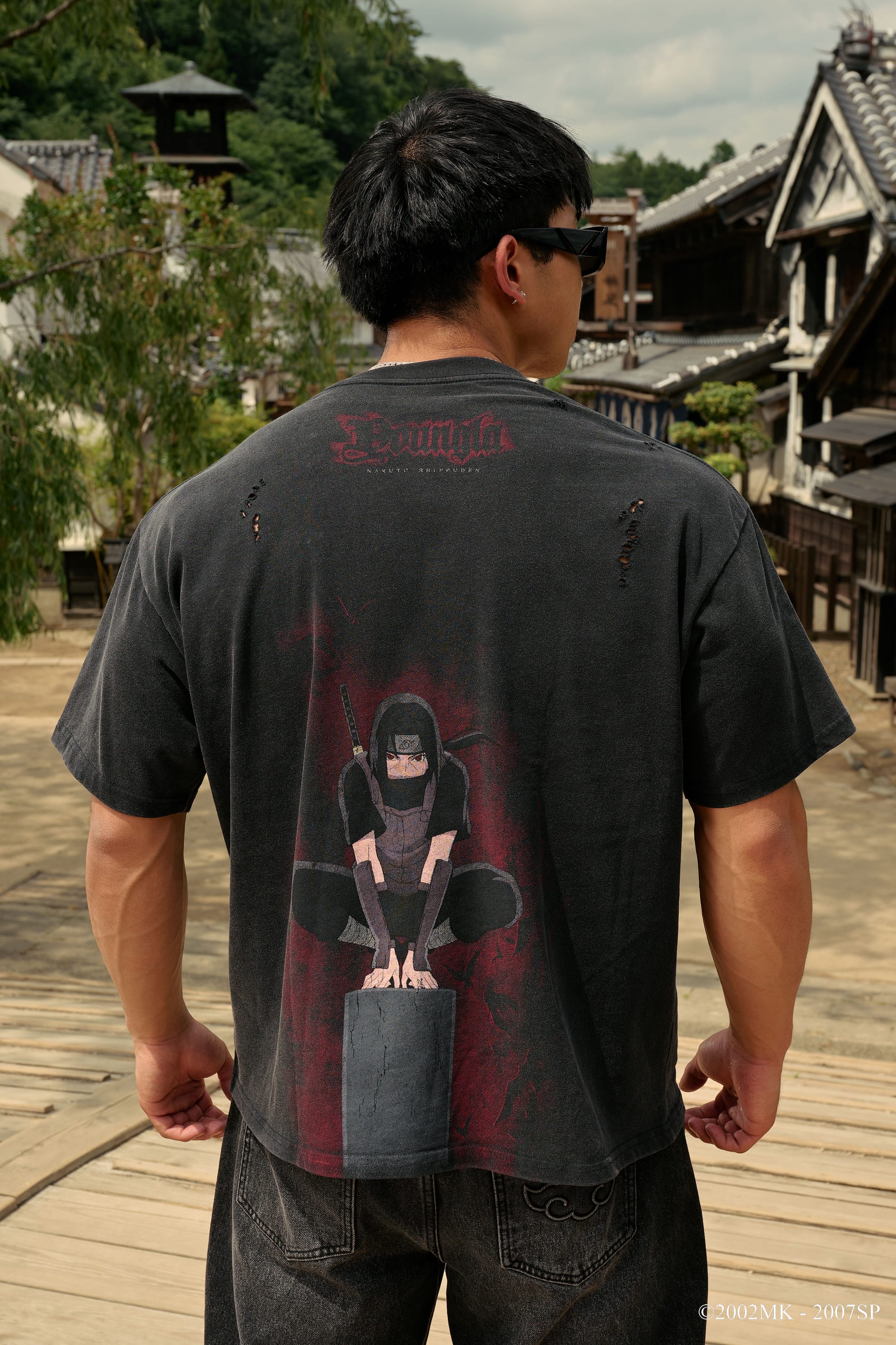 YoungLa 4318 - Naruto Distressed Tees 'Itachi'