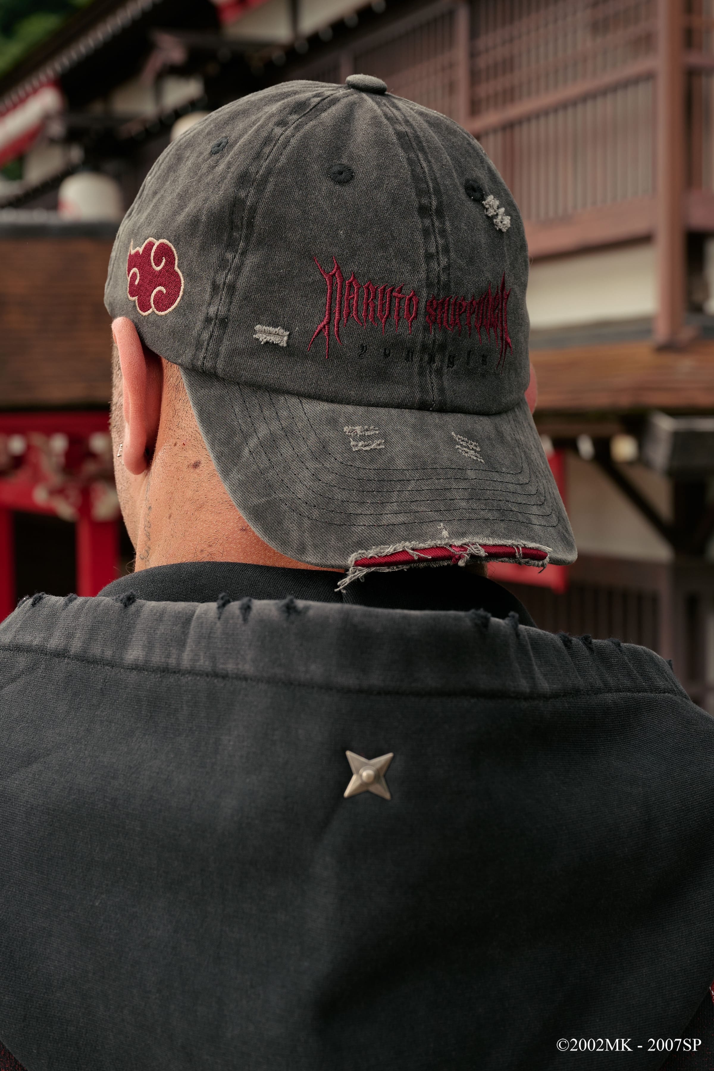 YoungLa 9137 - Naruto Washed Dad Hats 'Akatsuki Red'