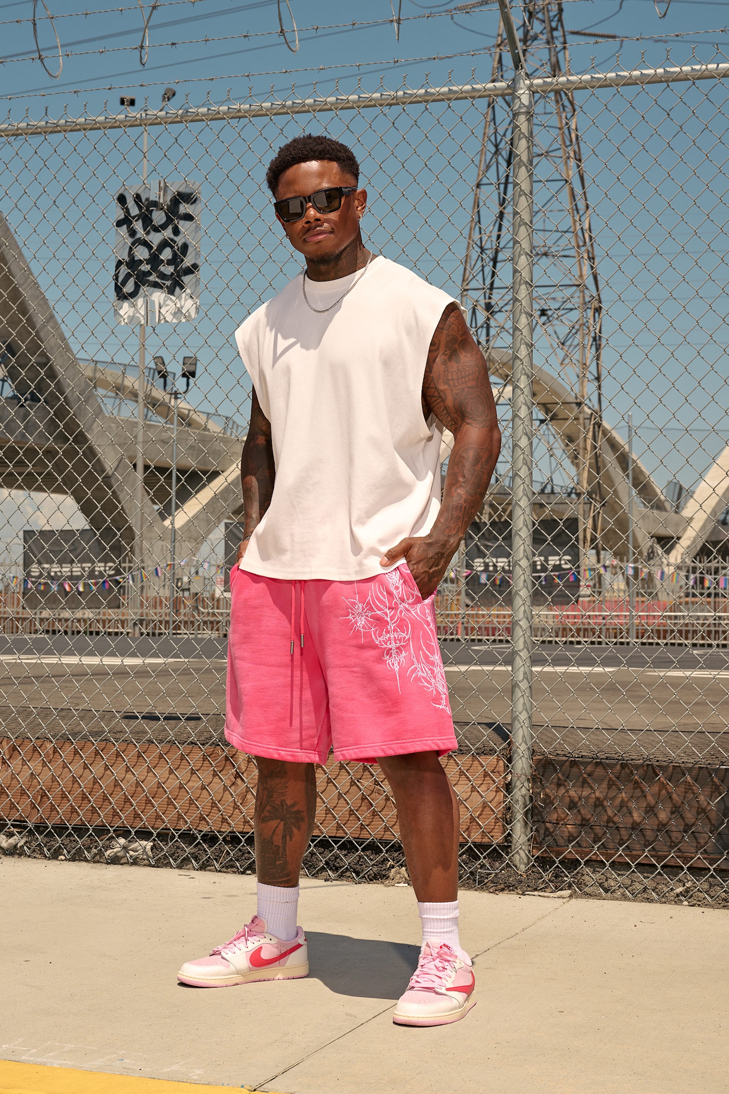YoungLA 3019 - Elevated Cut-Offs 'White'