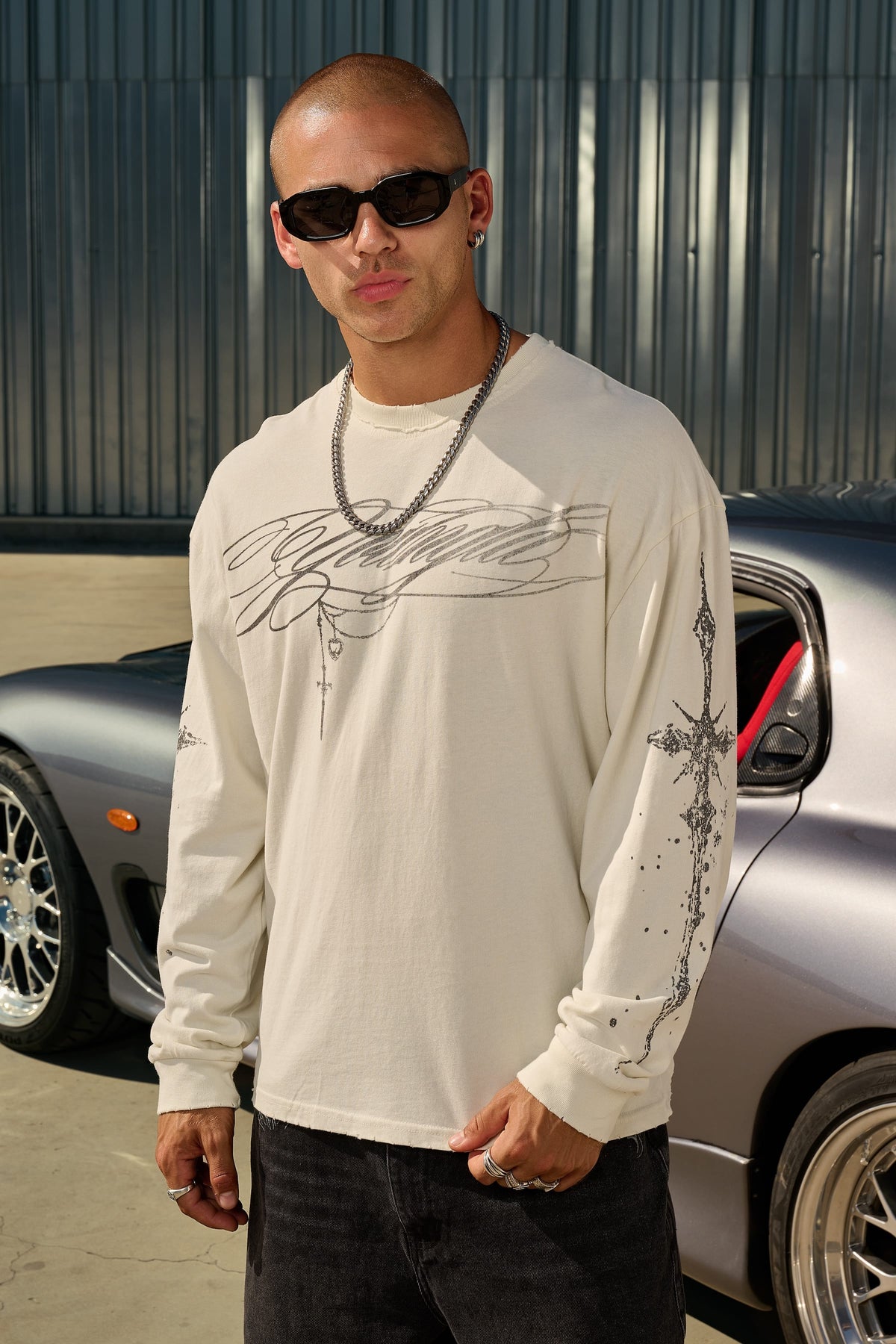 YoungLA 8104 - Sacred Sigil Longsleeves 'White'