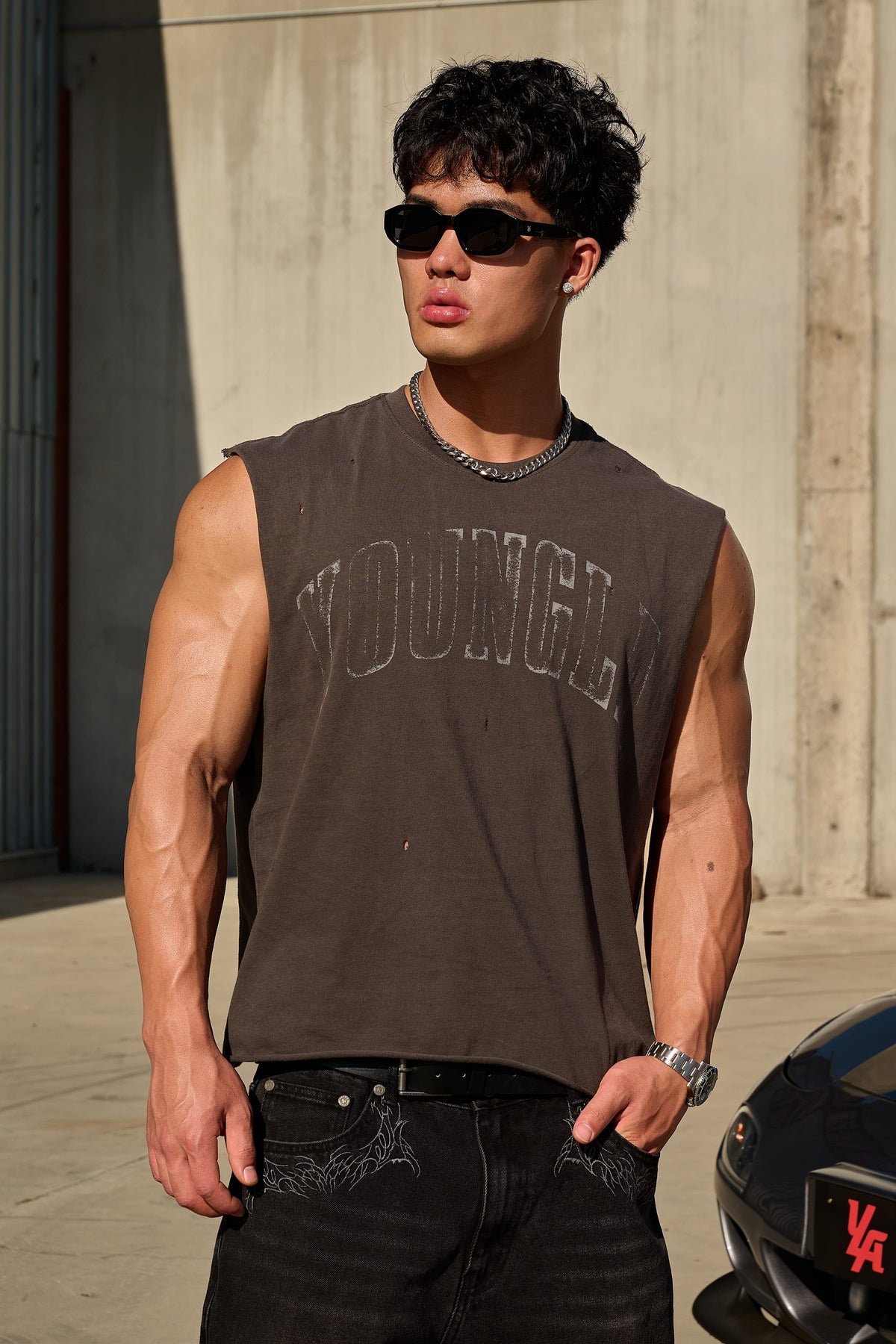 YoungLA 3098 - Since '14 Cut-Offs 'Charcoal Wash'