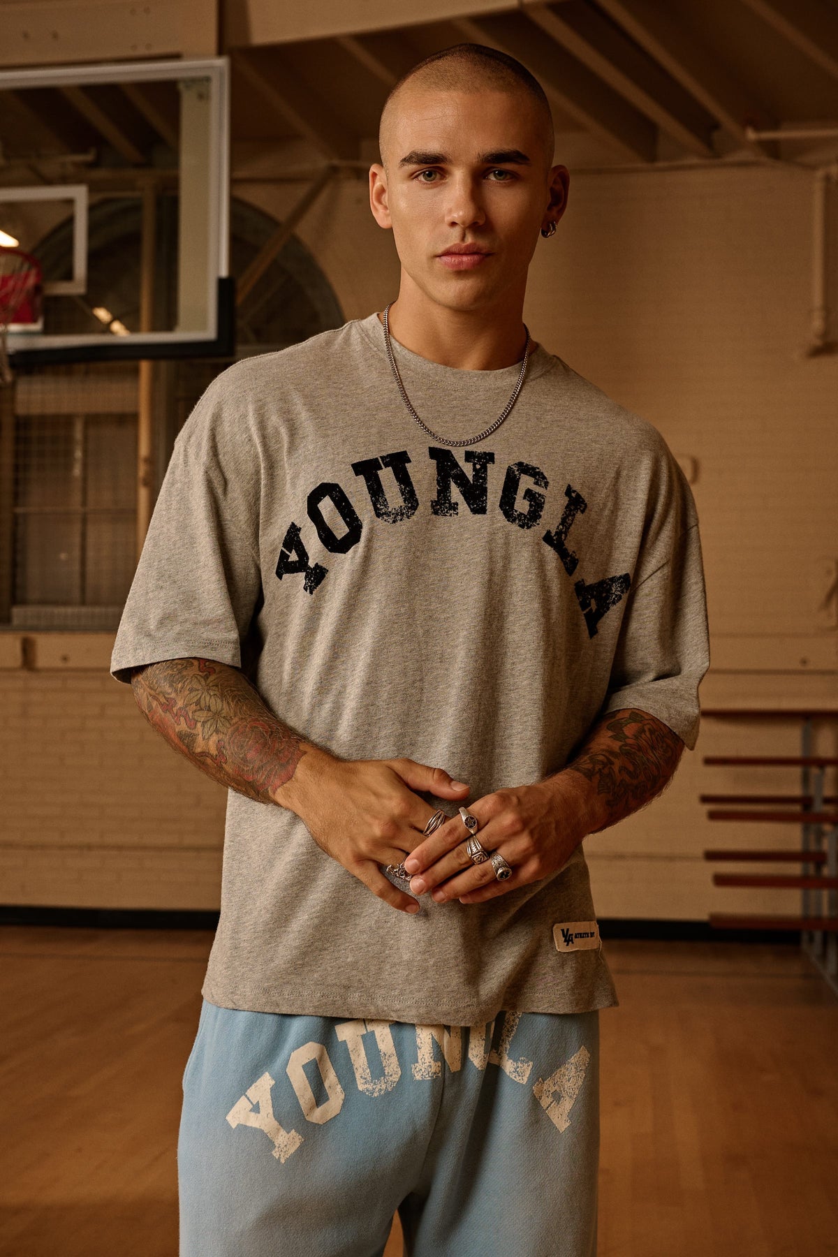 YoungLA 4239 - Arc Collection - Tees 'Heather Grey'