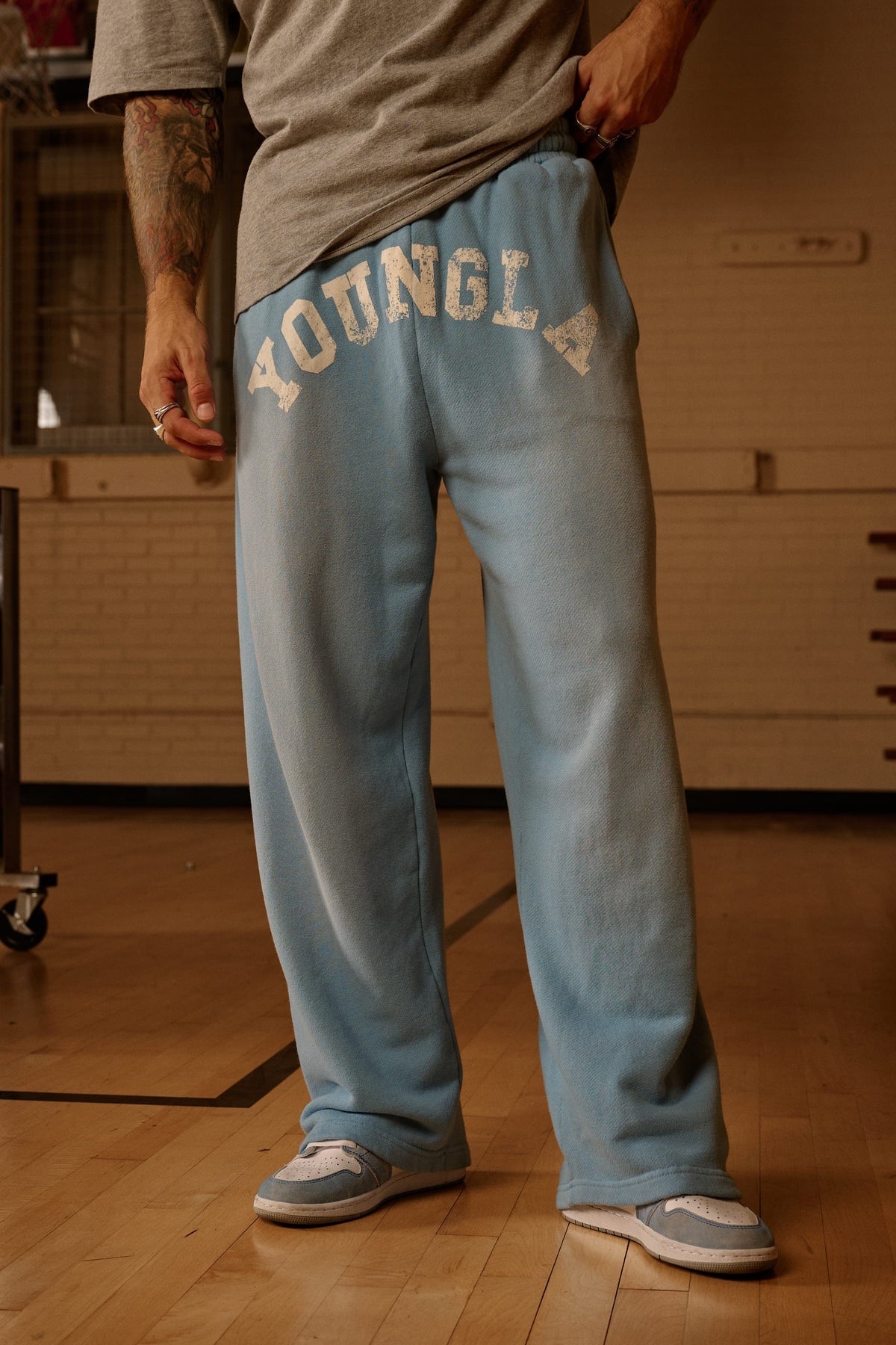 YoungLA 2105 - Arc Collection Joggers - Sweats 'Sky Blue Wash'