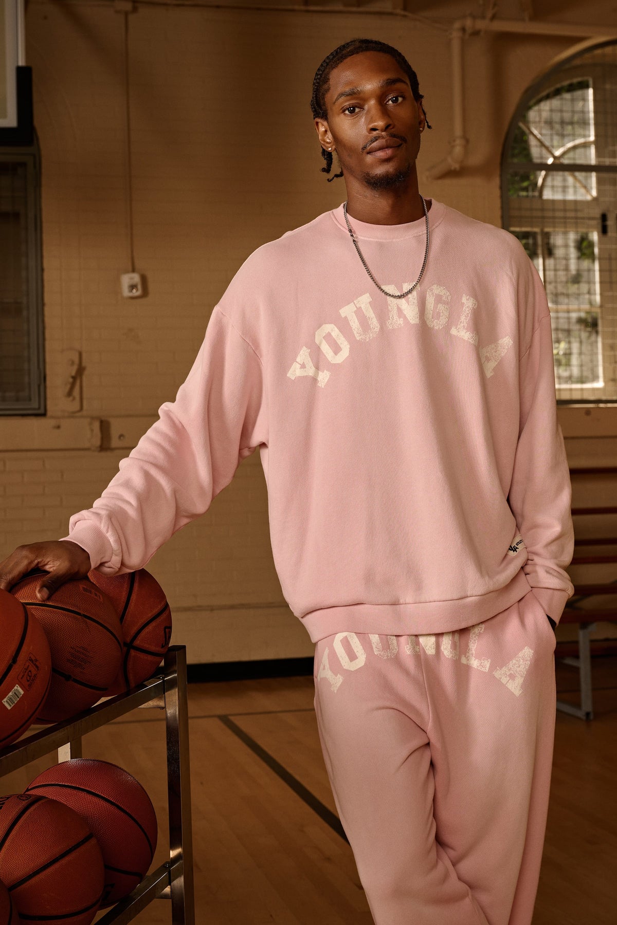 YoungLA 5261 - Arc Collection - Crewnecks 'Pink Wash'