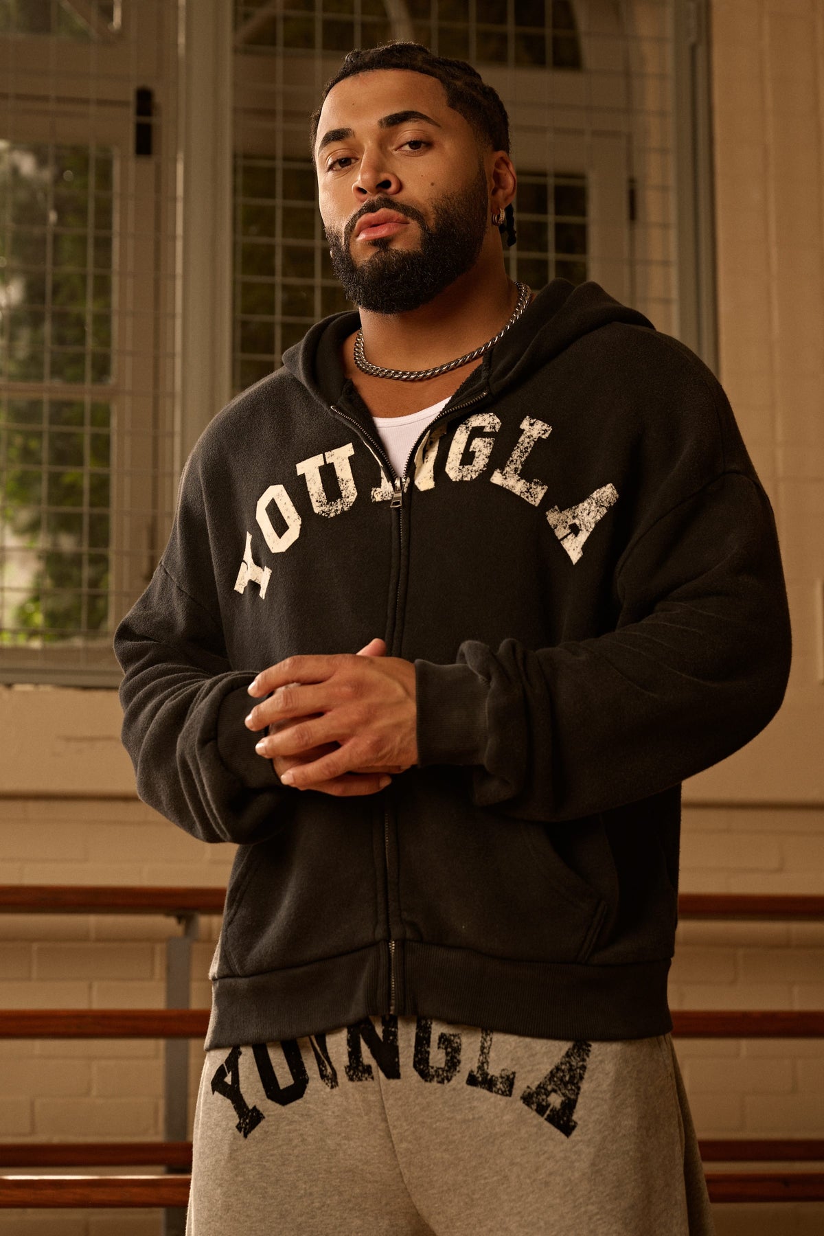 YoungLA 5268 - Arc Collection - Zip-Up 'Black Wash'