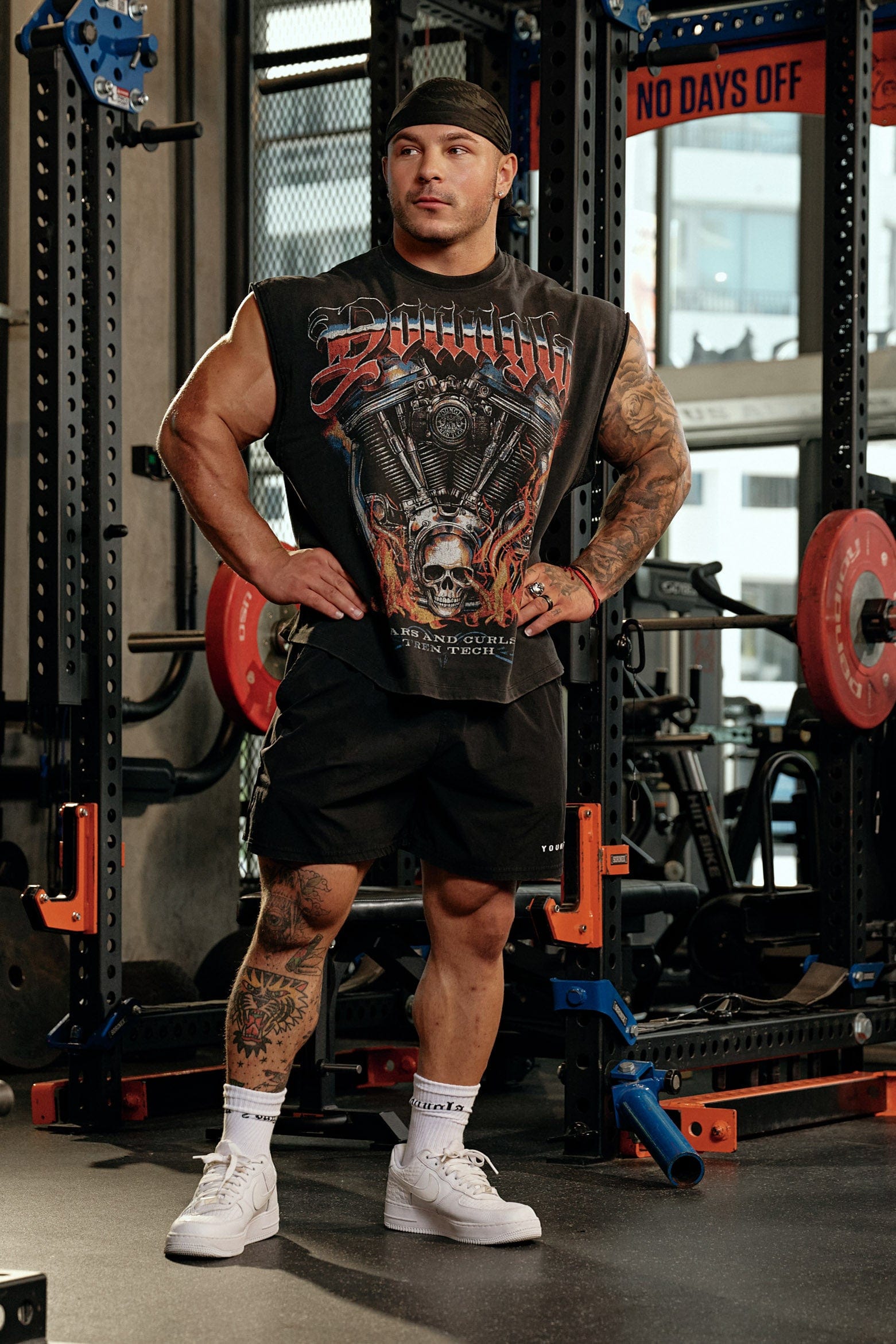 YoungLA 3032 - Cars & Curls - Cut-Offs 'Hell Ride Black'
