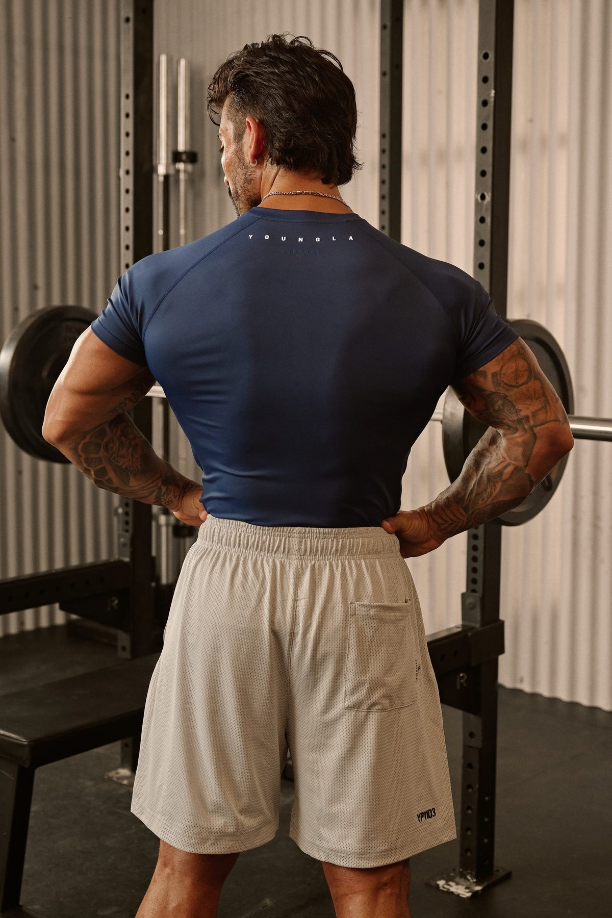 YoungLA 4046 - Form Compression Tees 'Navy'