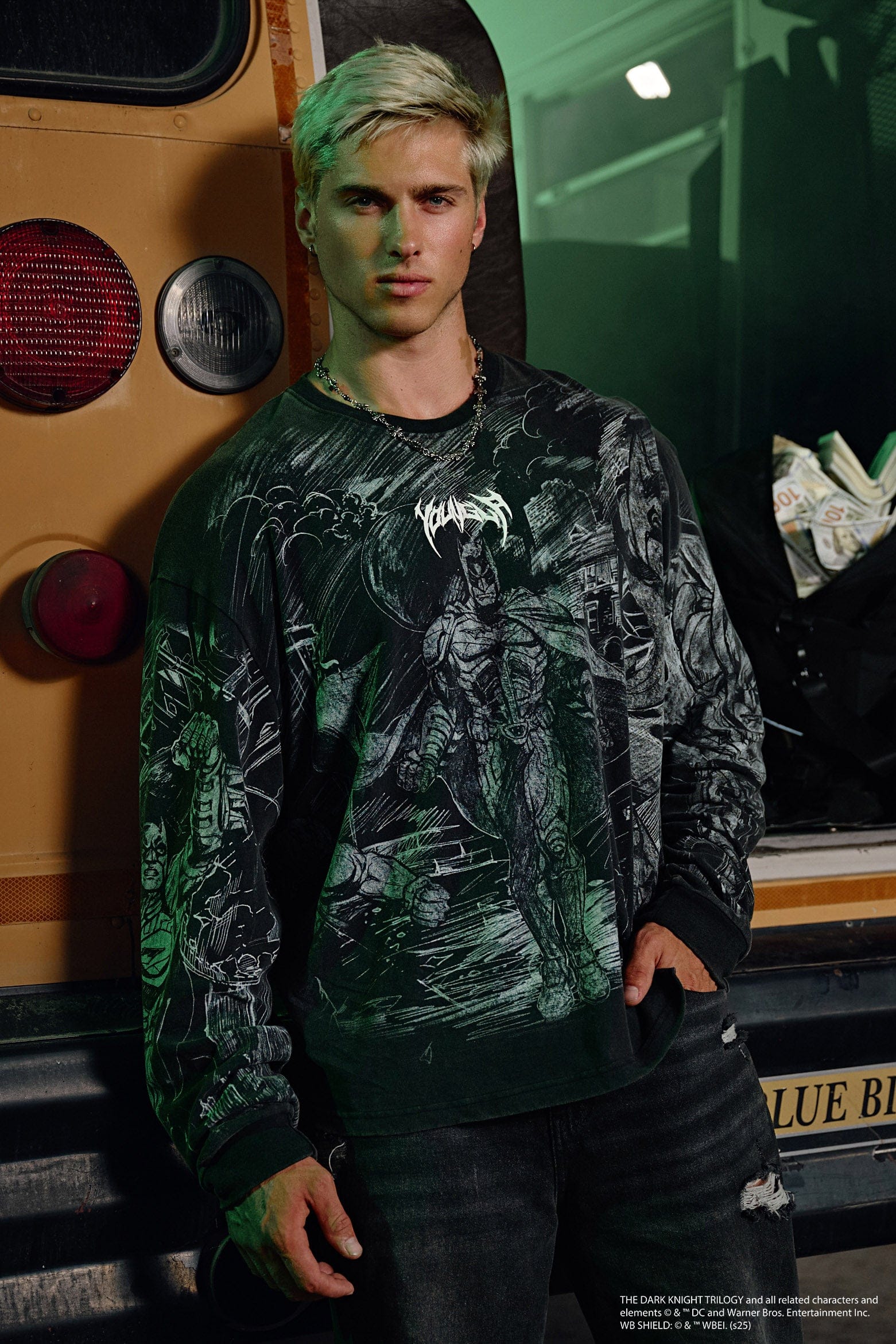 Young La 8002 - Batman Comic Longsleeves 'Black'