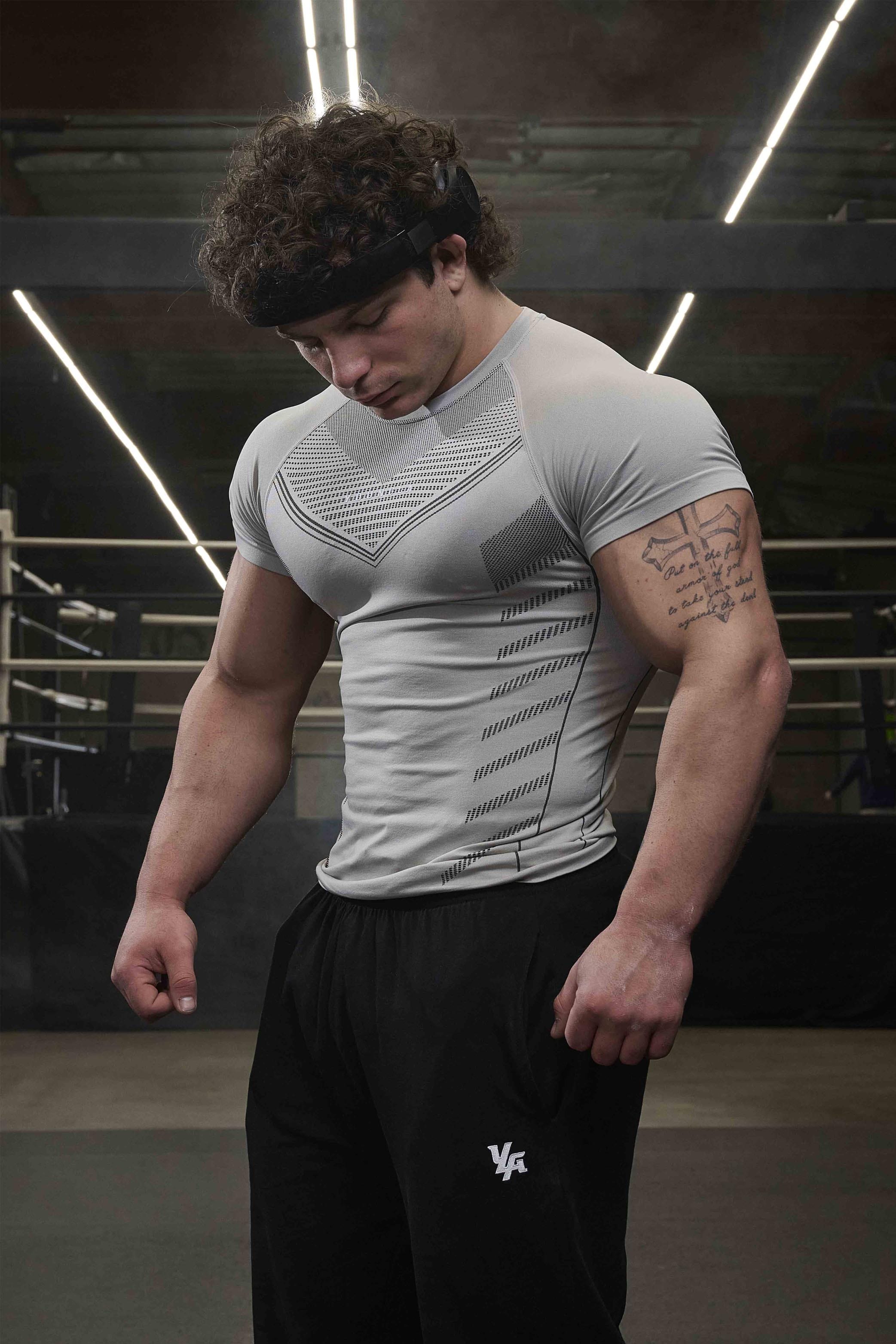 Young La 465 Superhero Compression Tees 'Cement'