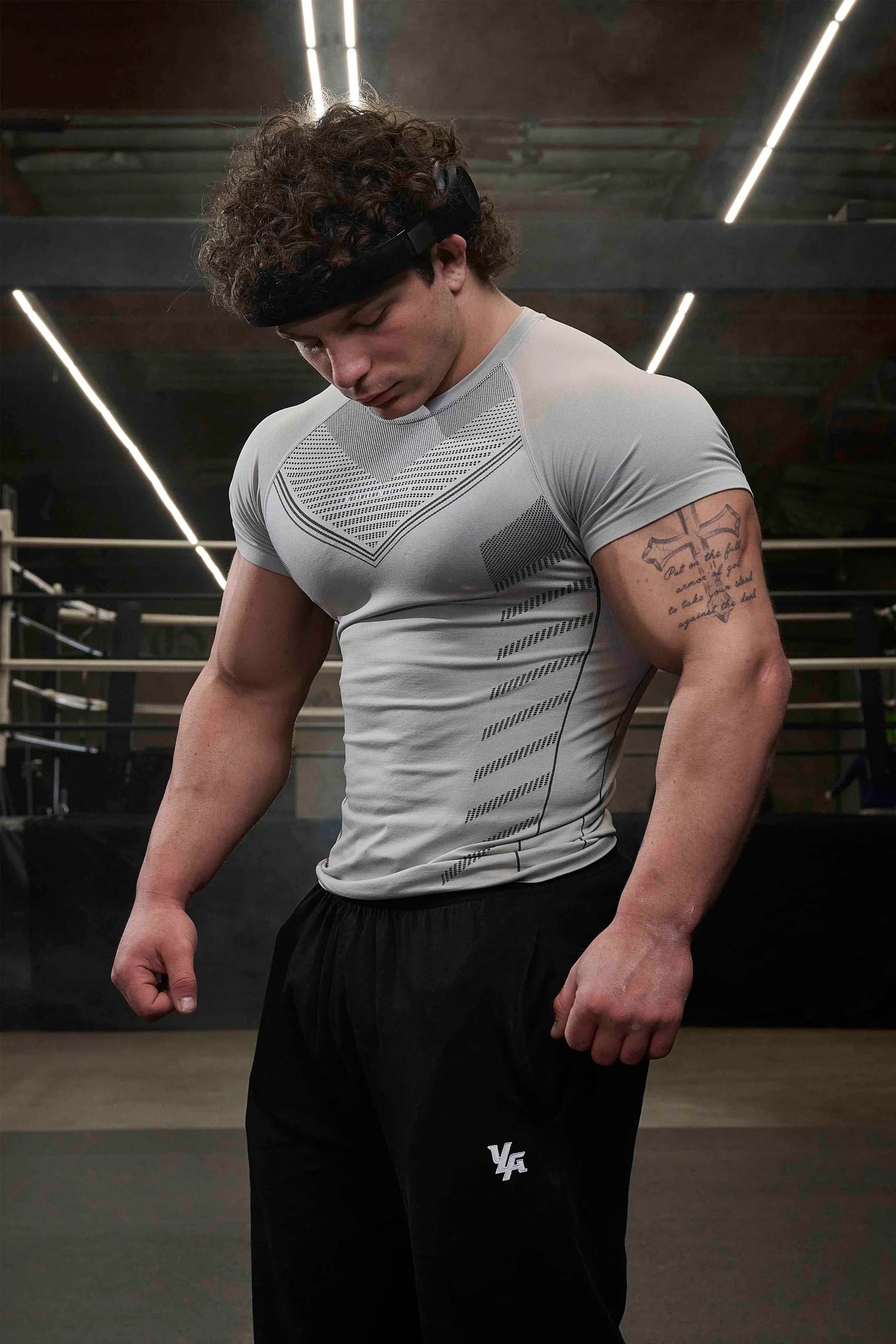 Young La 465 Superhero Compression Tees 'Cement'