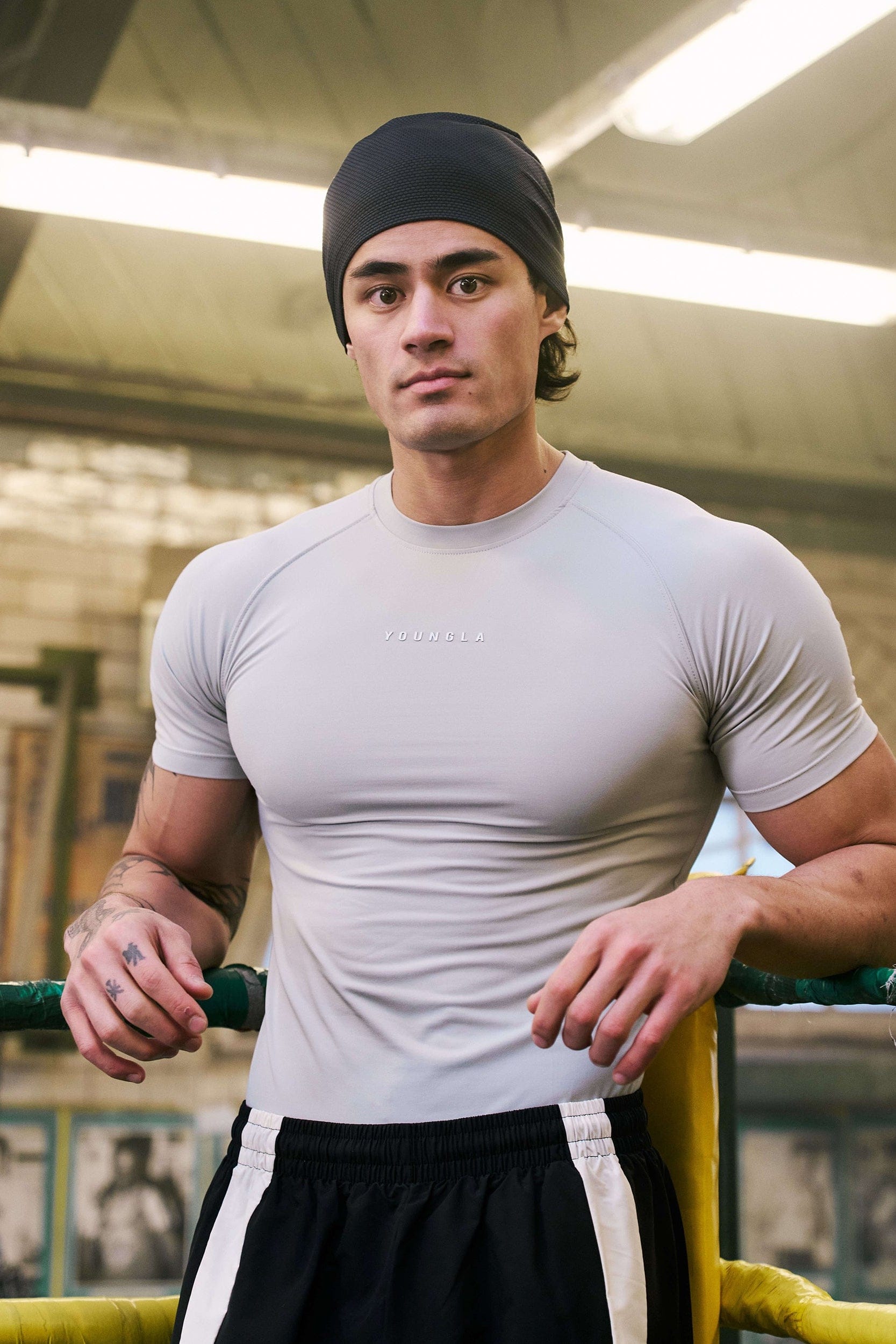 YoungLA 4193 - Classic Compression Tees 'Light Grey'
