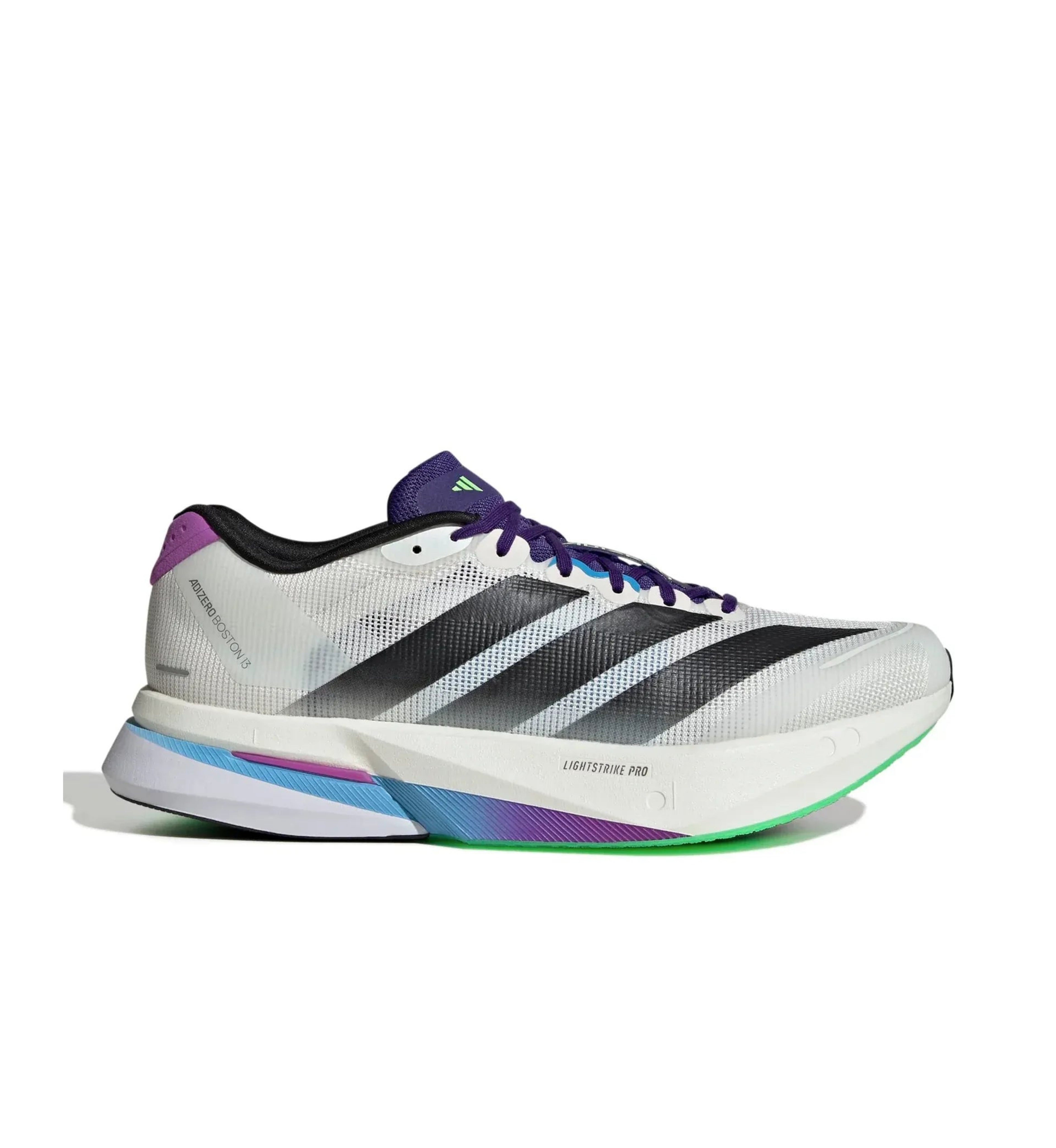 adidas Adizero Boston 13 Core White Core Black Lime Burst