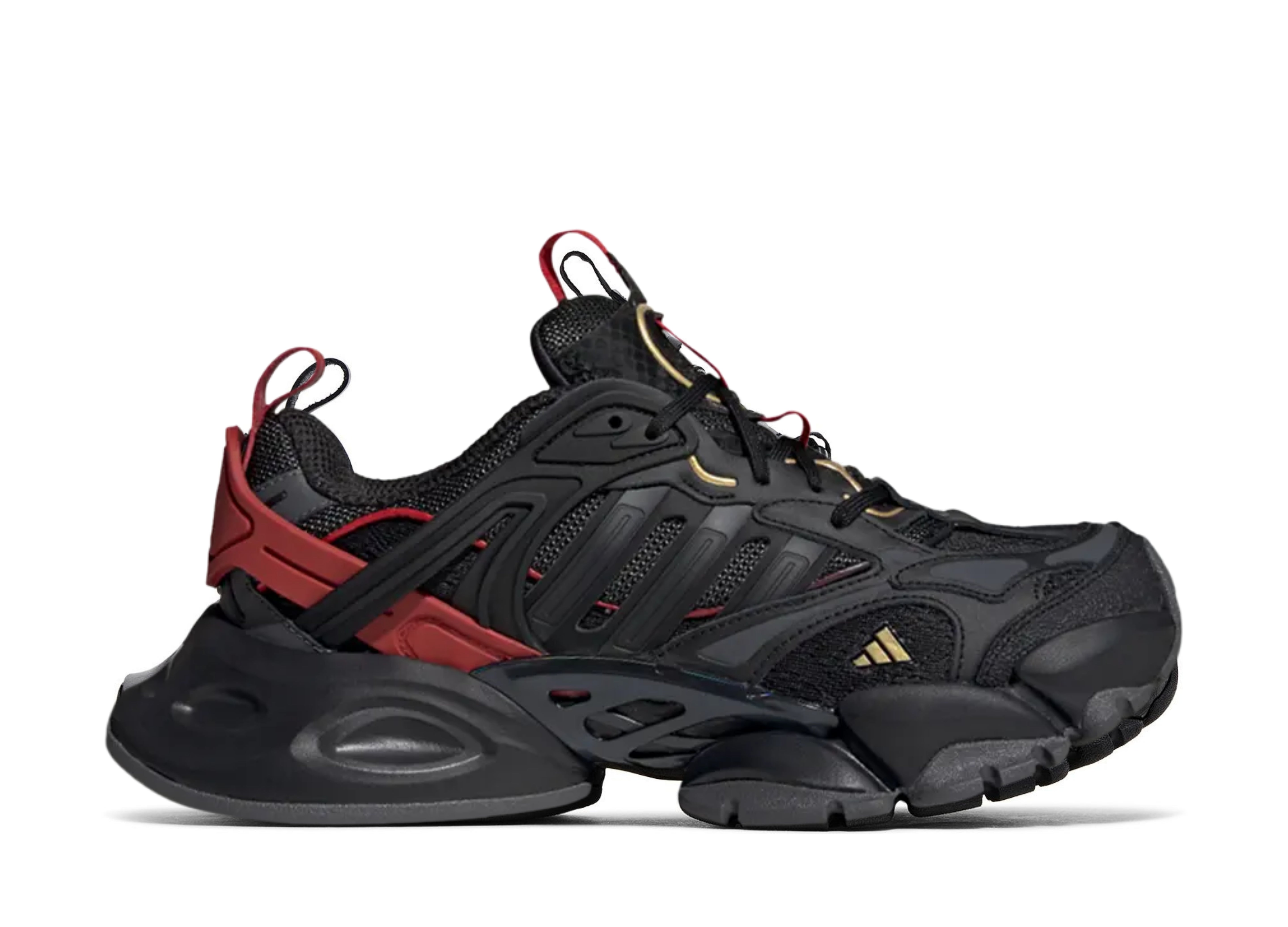 Adidas XLG Runner Deluxe 'Black Gold Metallic Red'
