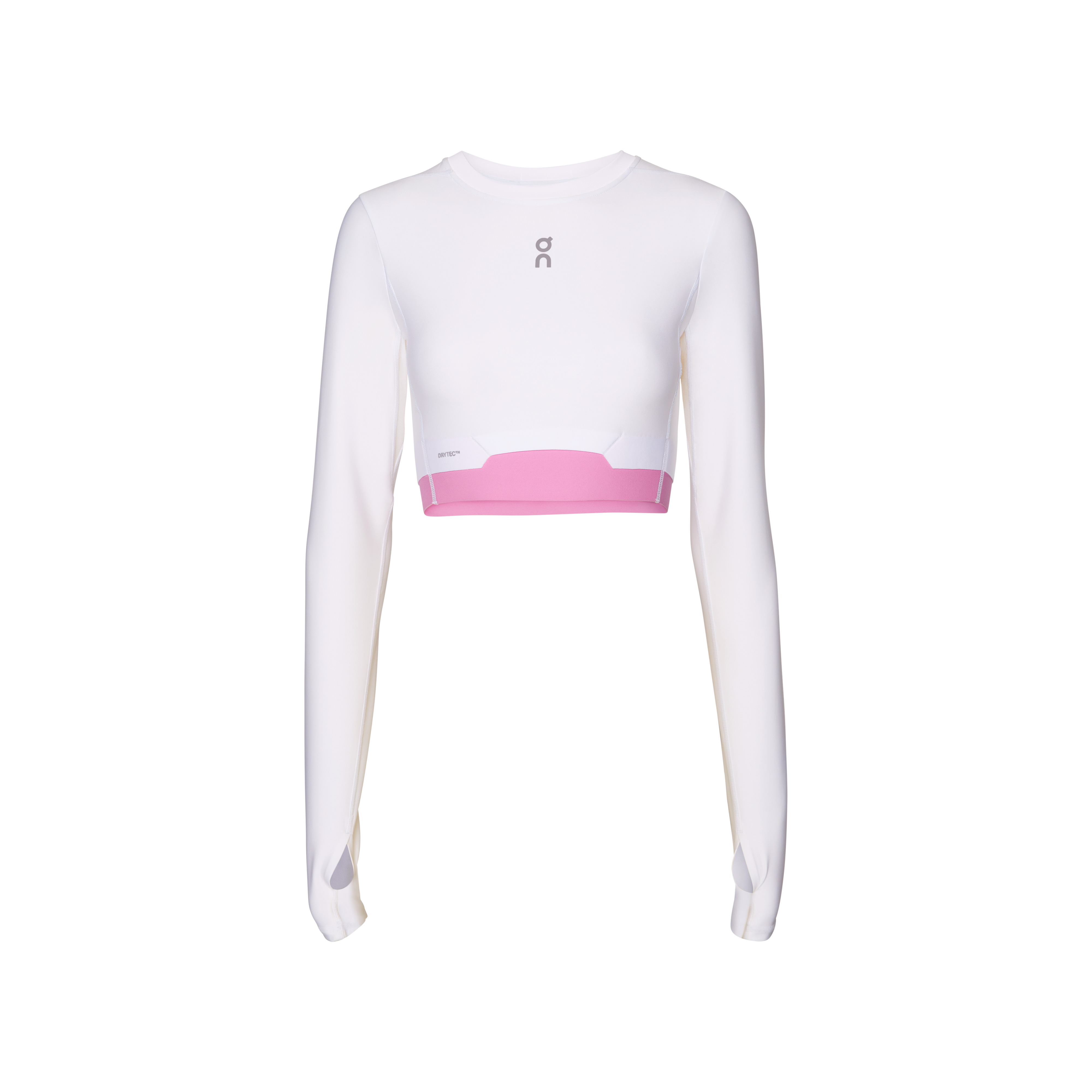 Train Long Sleeve Crop 1 W White