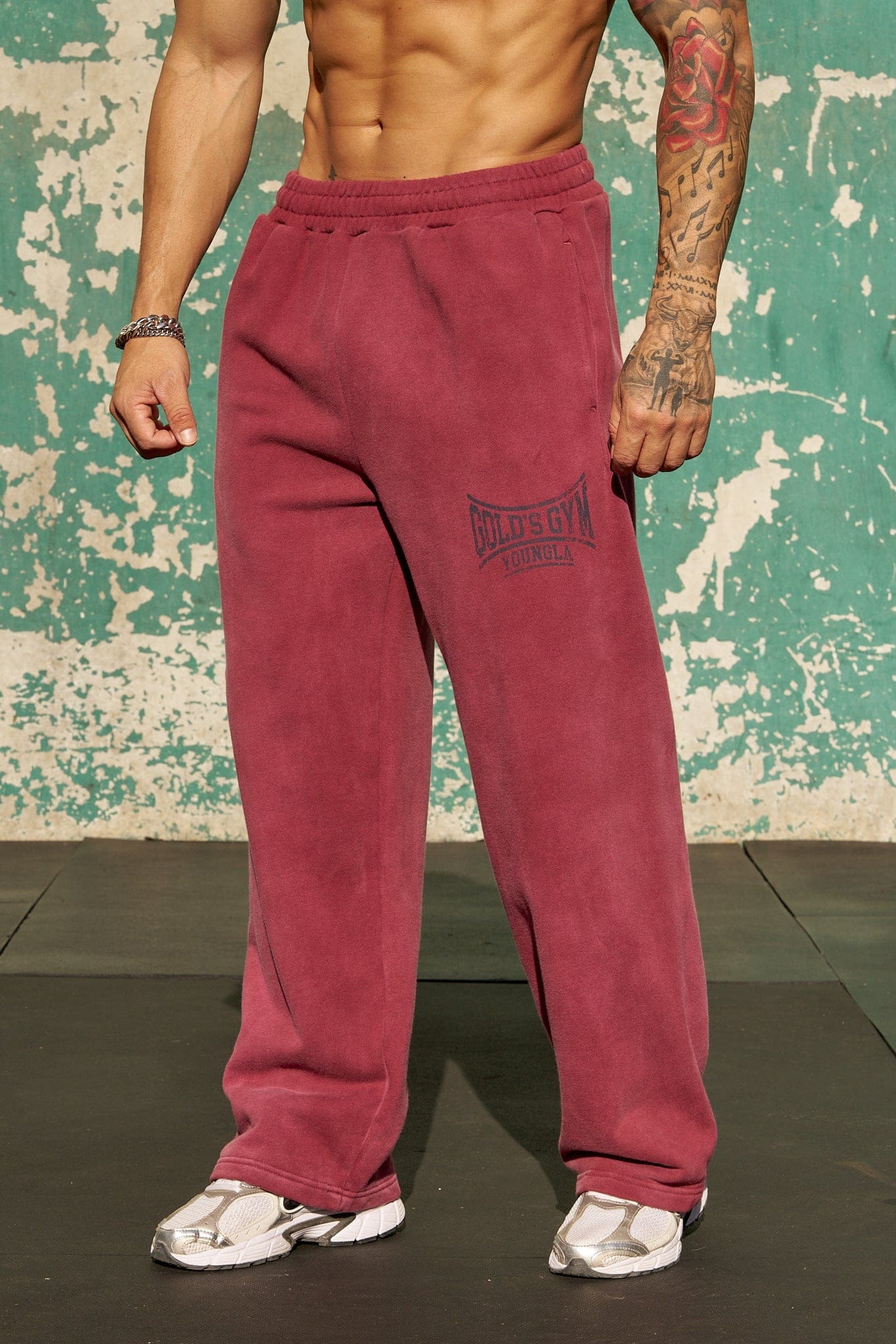 Young La 2052 - Gold's Iron Legacy Heritage Sweats 'Burgundy'