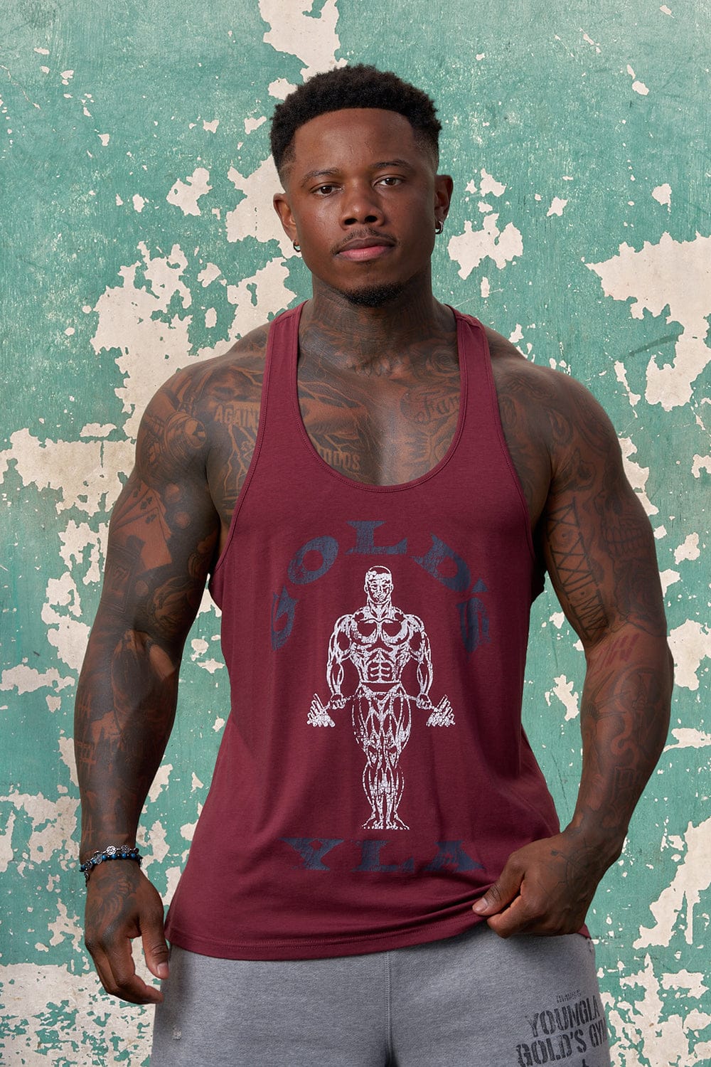 YoungLA 3003 - Gold's Iron Legacy Icon Stringers 'Burgundy'