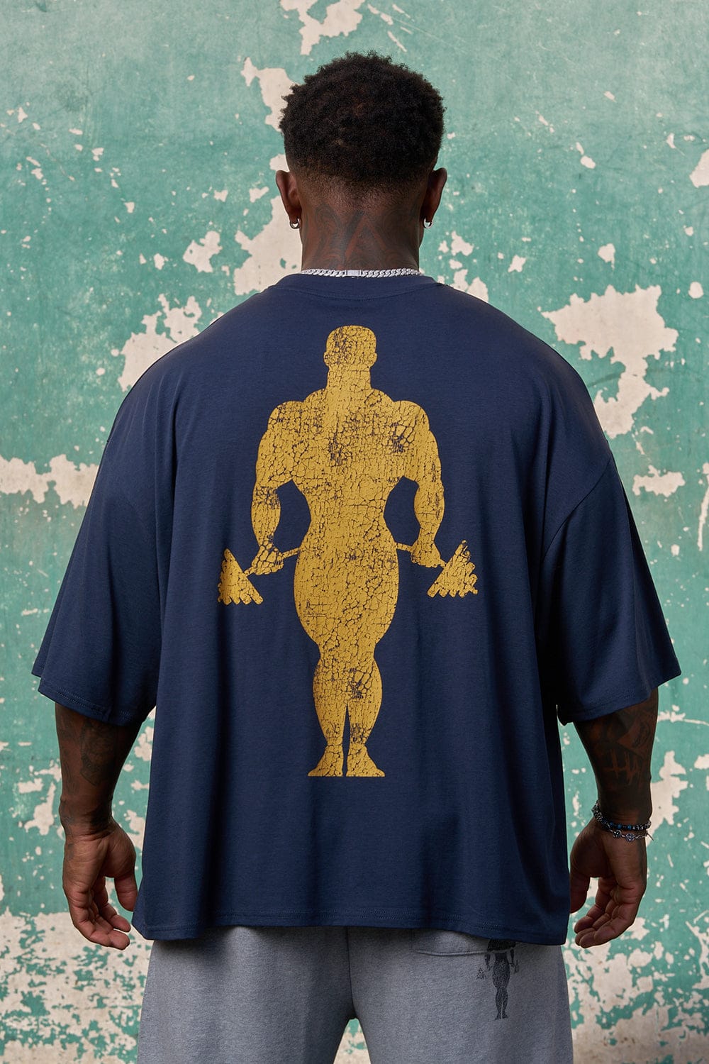 YoungLA 4248 - Gold's Iron Legacy Huge Tees 'Navy'