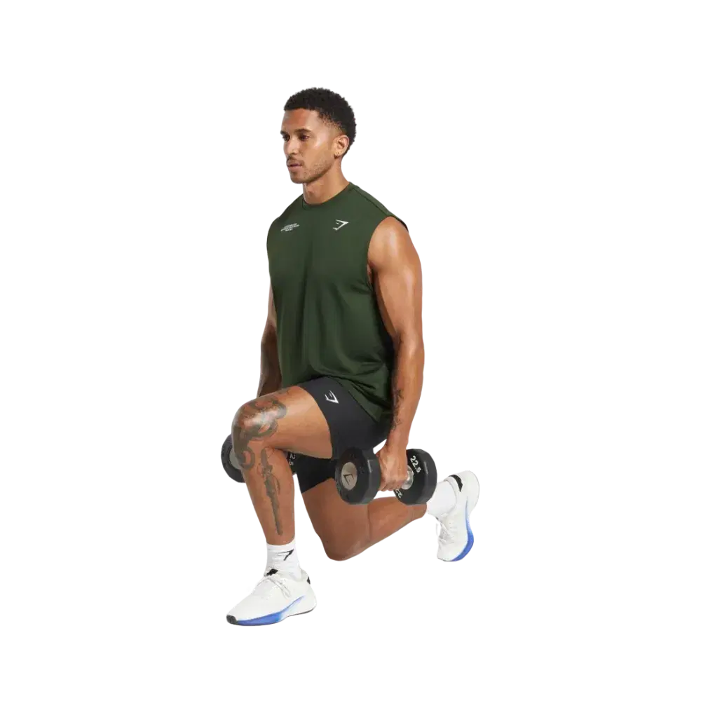 Gymshark Conditioning Club Tank Oversized Fit Trail Green