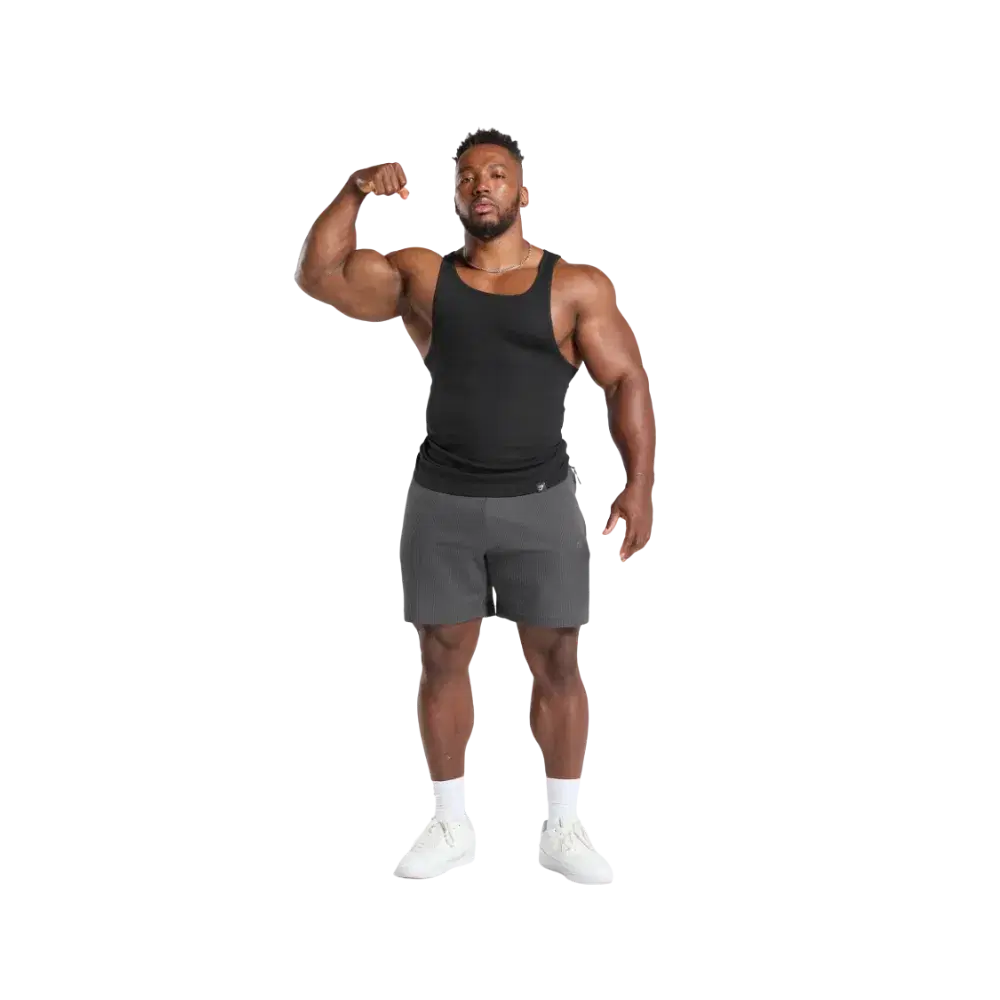 Gymshark Waffle Shorts Oversized Fit Onyx Grey
