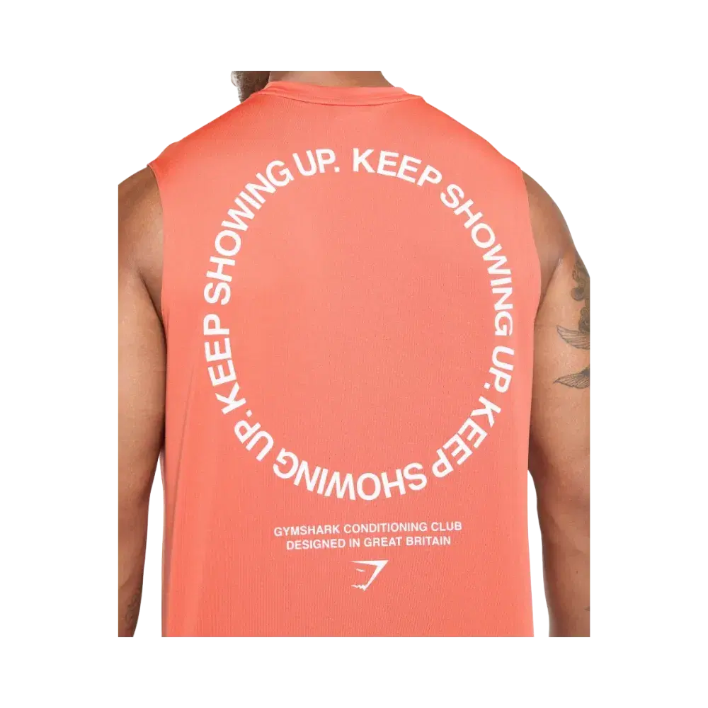 Gymshark Keep Showing Up Tank Oversized Fit Muted Coral