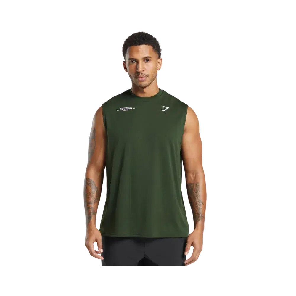 Gymshark Conditioning Club Tank Oversized Fit Trail Green