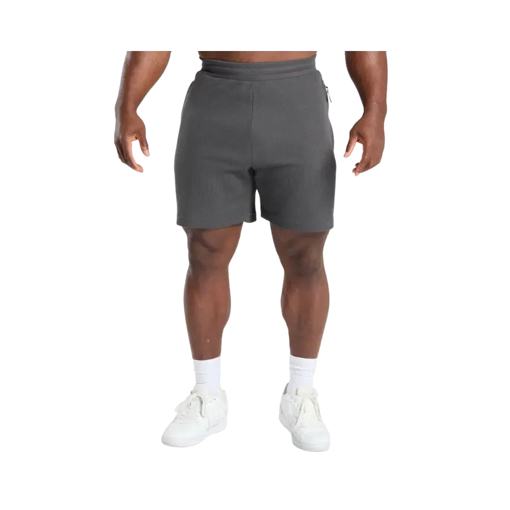 Gymshark Waffle Shorts Oversized Fit Onyx Grey