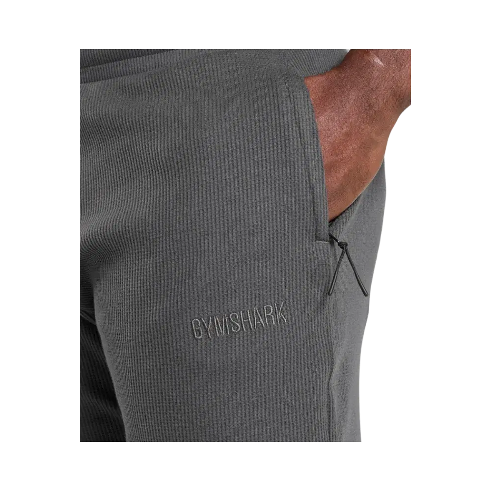 Gymshark Waffle Shorts Oversized Fit Onyx Grey