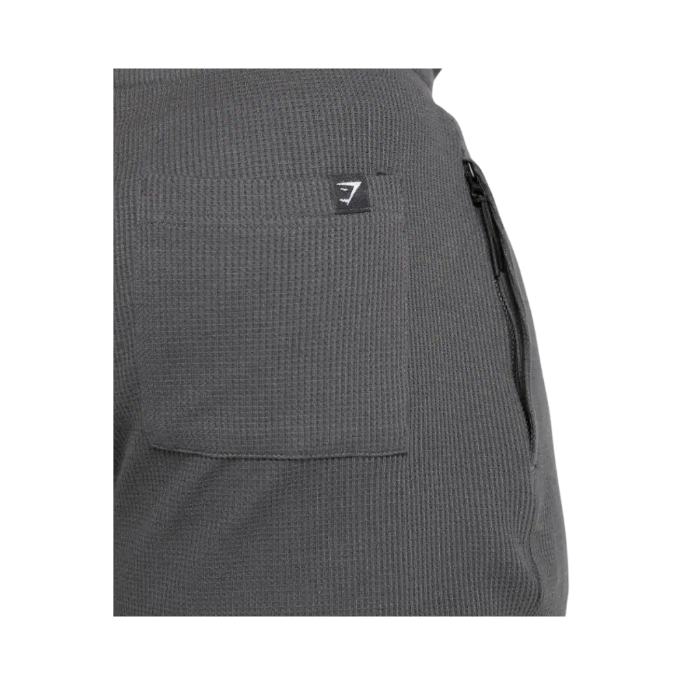 Gymshark Waffle Shorts Oversized Fit Onyx Grey